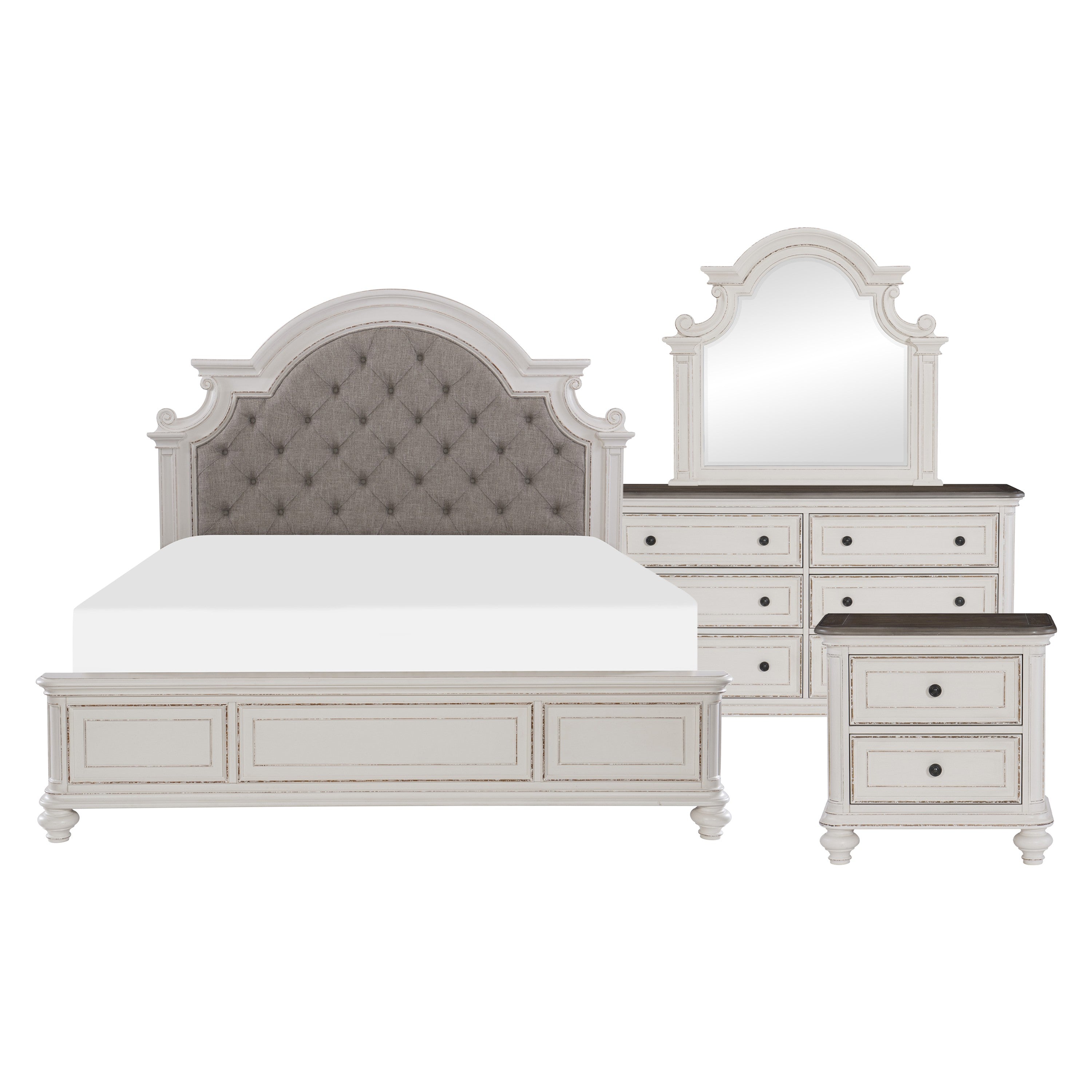 1624W-1*4 4pc Set (QB+NS+DR+MR) - 1624W-1*4 - Bien Home Furniture & Electronics