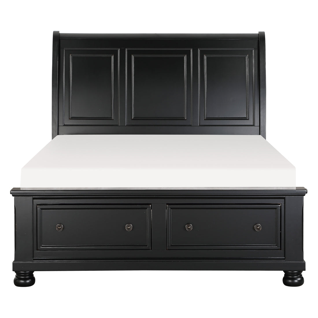 1714BK-1* (3)Queen Sleigh Platform Bed with Footboard Storage - 1714BK-1* - Bien Home Furniture & Electronics