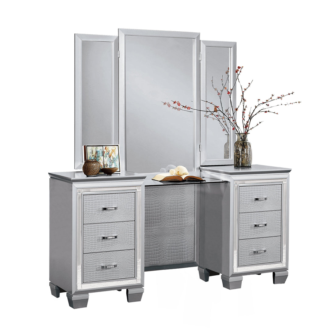 1916-15* (3)Vanity Dresser with Mirror - 1916-15* - Bien Home Furniture & Electronics