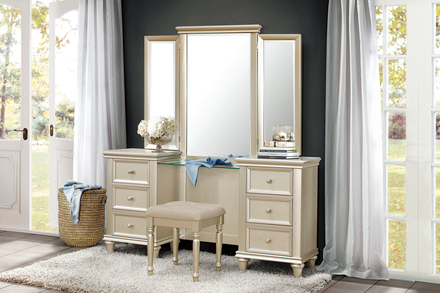 1928-14 Vanity Stool - 1928-14 - Bien Home Furniture & Electronics