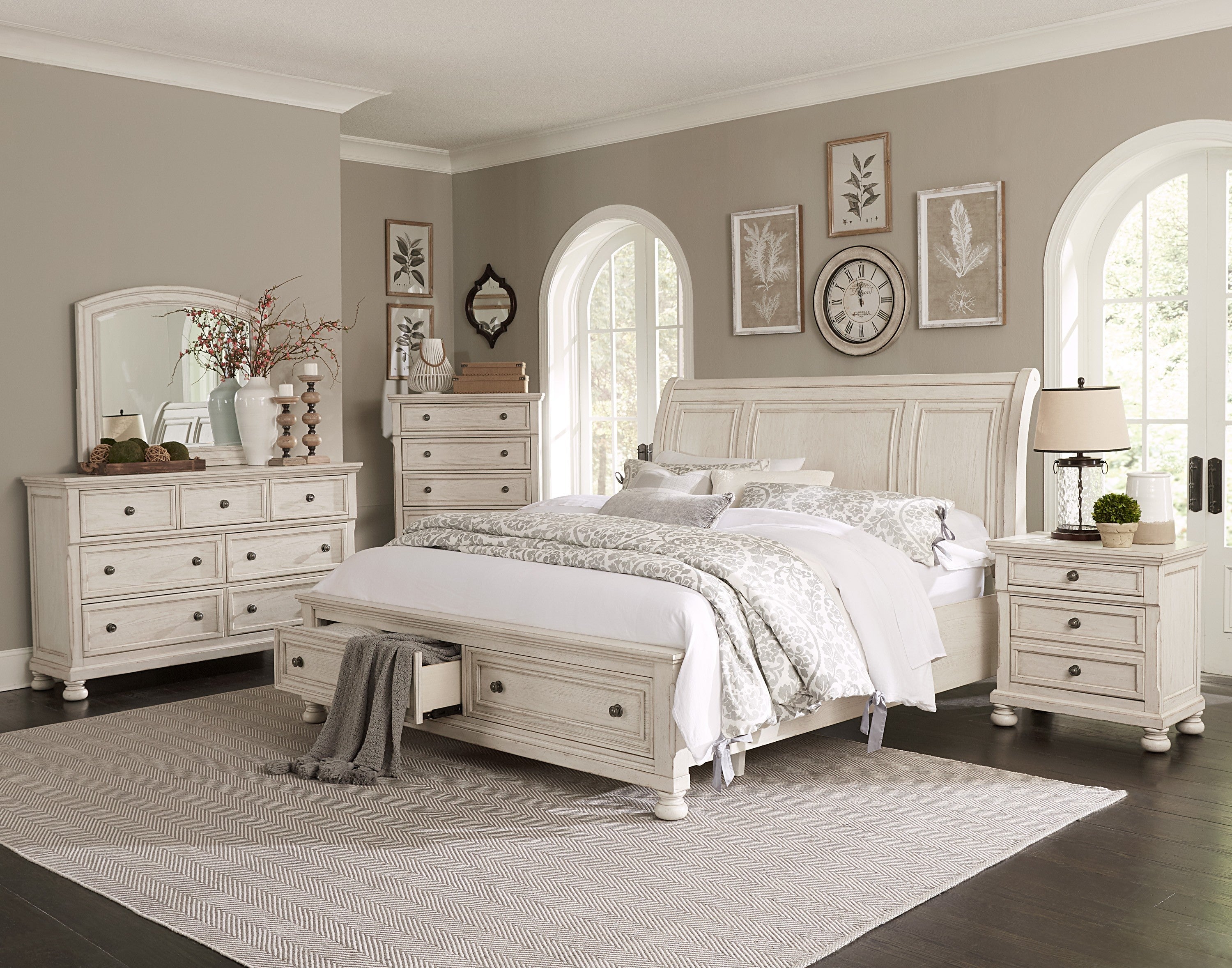2259W-1* (3) Queen Platform Bed with Footboard Storage - 2259W-1* - Bien Home Furniture & Electronics
