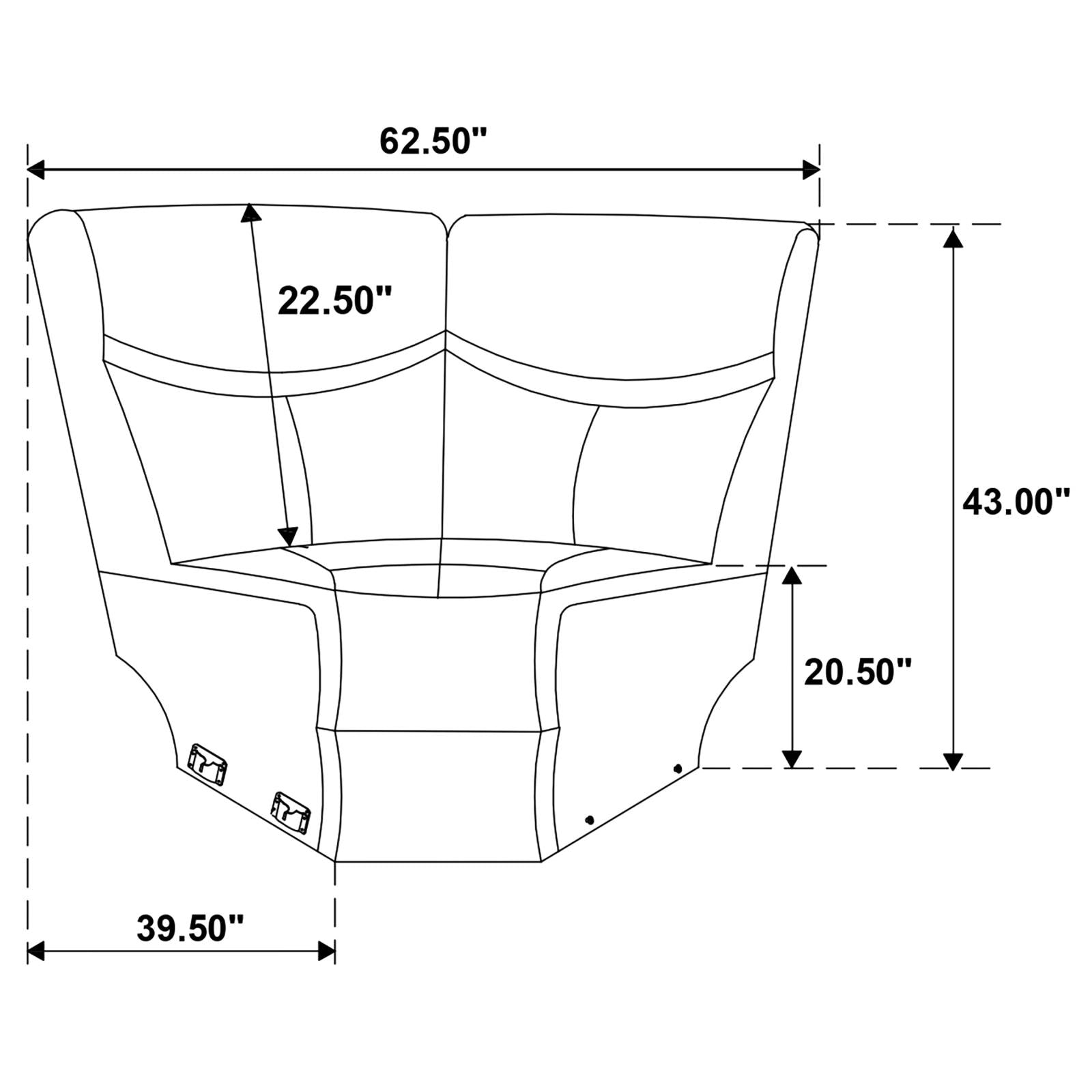 3 PC POWER SECTIONAL - 610190P - Bien Home Furniture & Electronics