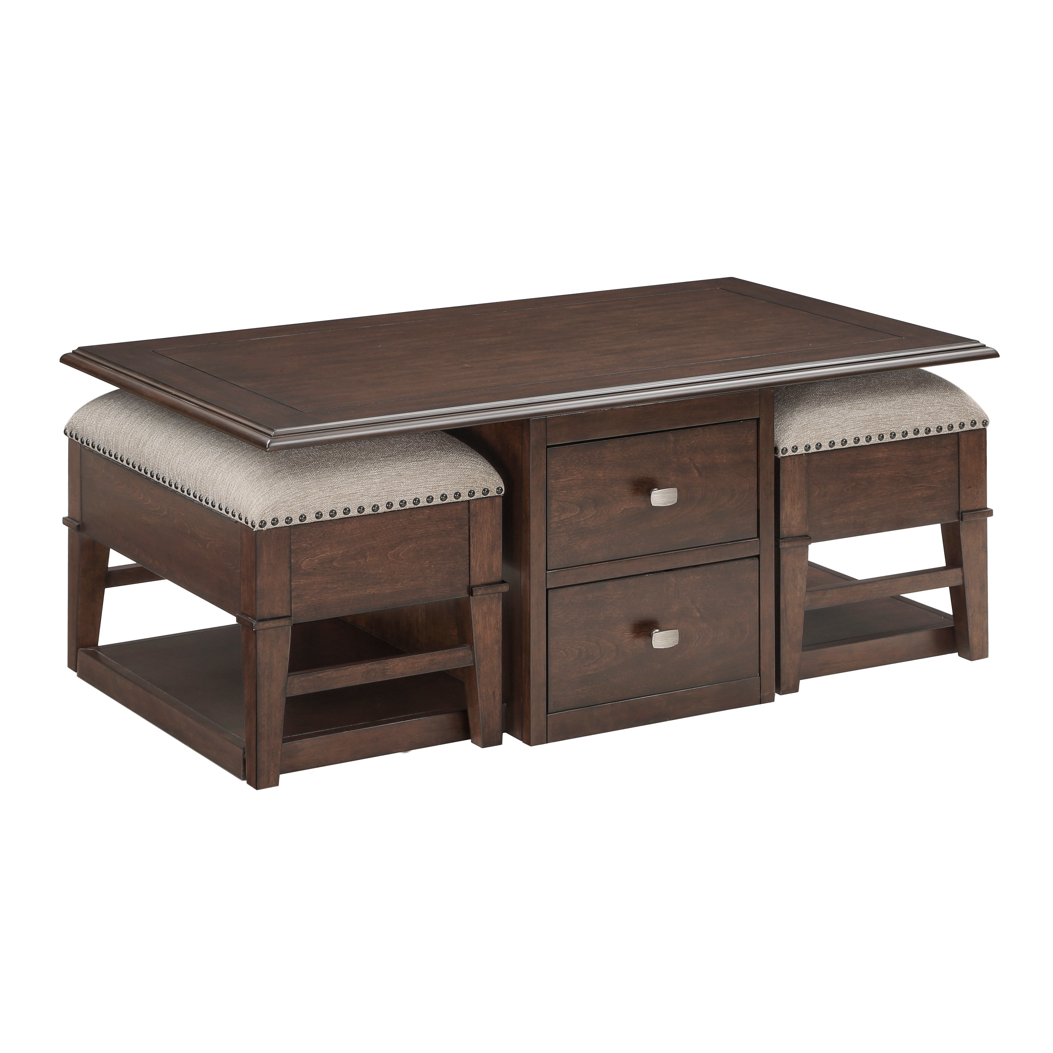 3500-30 Cocktail Table with two Benches - 3500-30 - Bien Home Furniture & Electronics