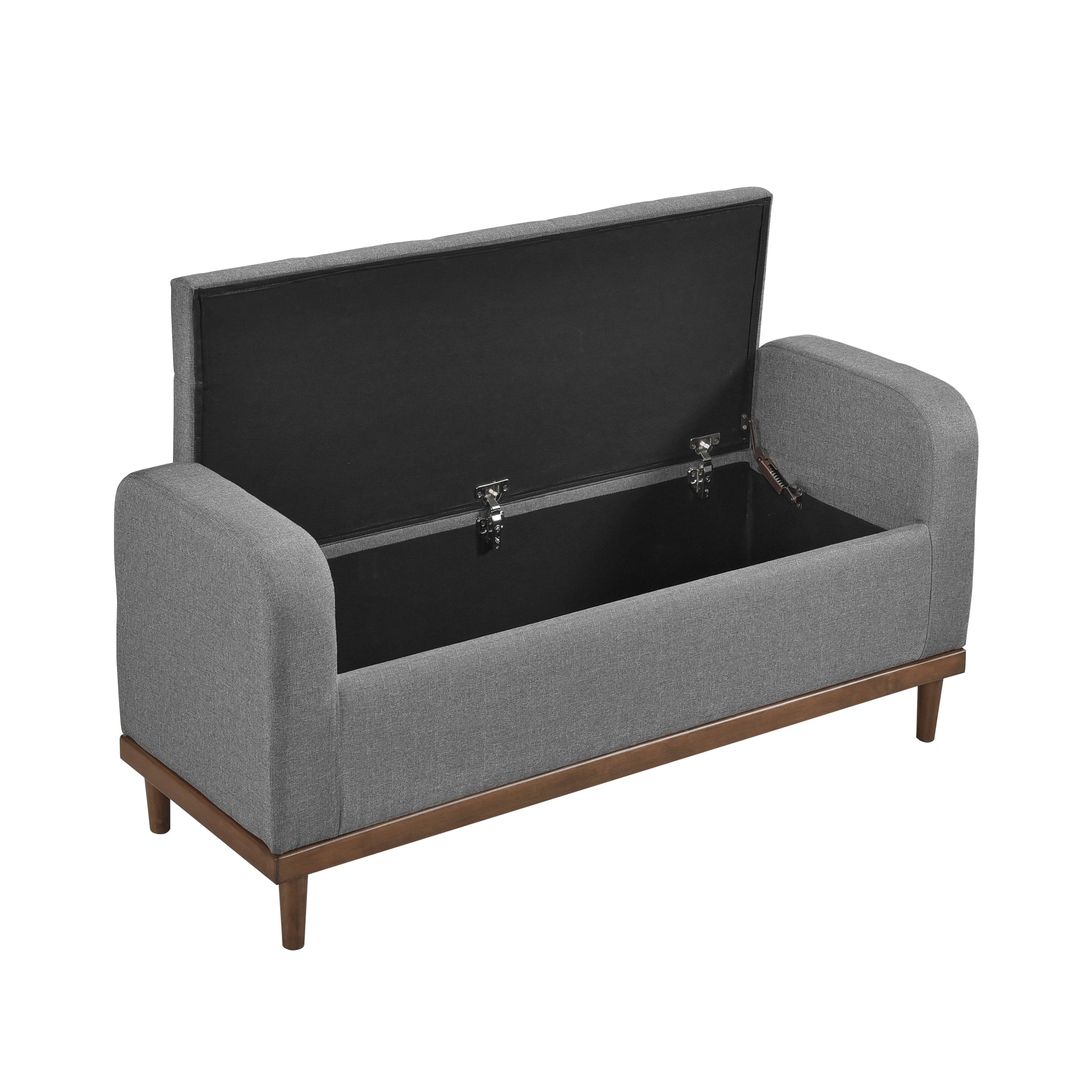 4590GY Lift Top Storage Bench - 4590GY - Bien Home Furniture & Electronics
