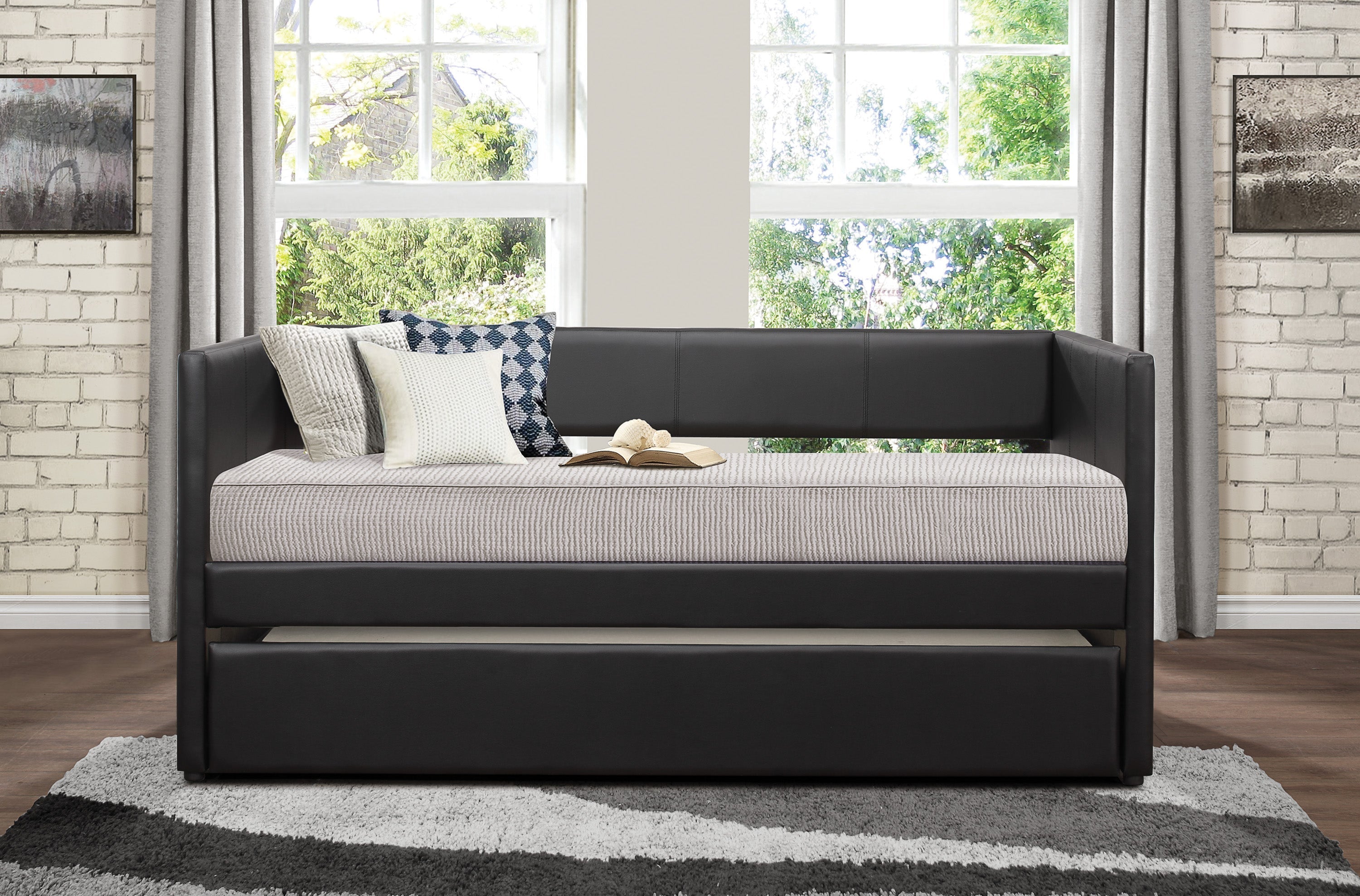 4949BK* (2) Daybed with Trundle - 4949BK* - Bien Home Furniture & Electronics