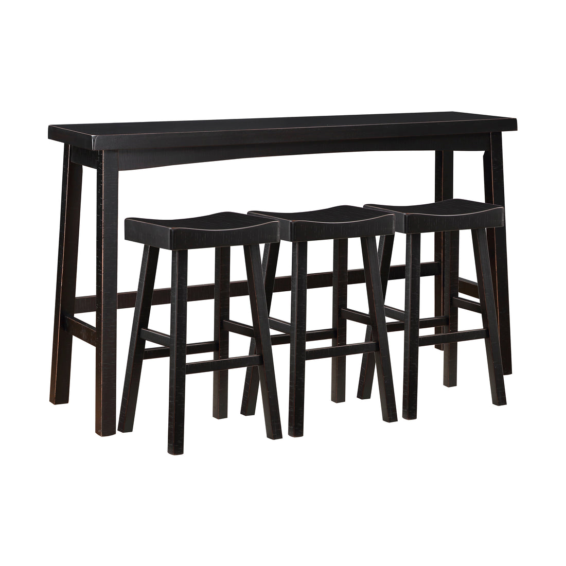 5687BLK-424P 4-Piece Pack Pub Height Set - 5687BLK-424P - Bien Home Furniture & Electronics