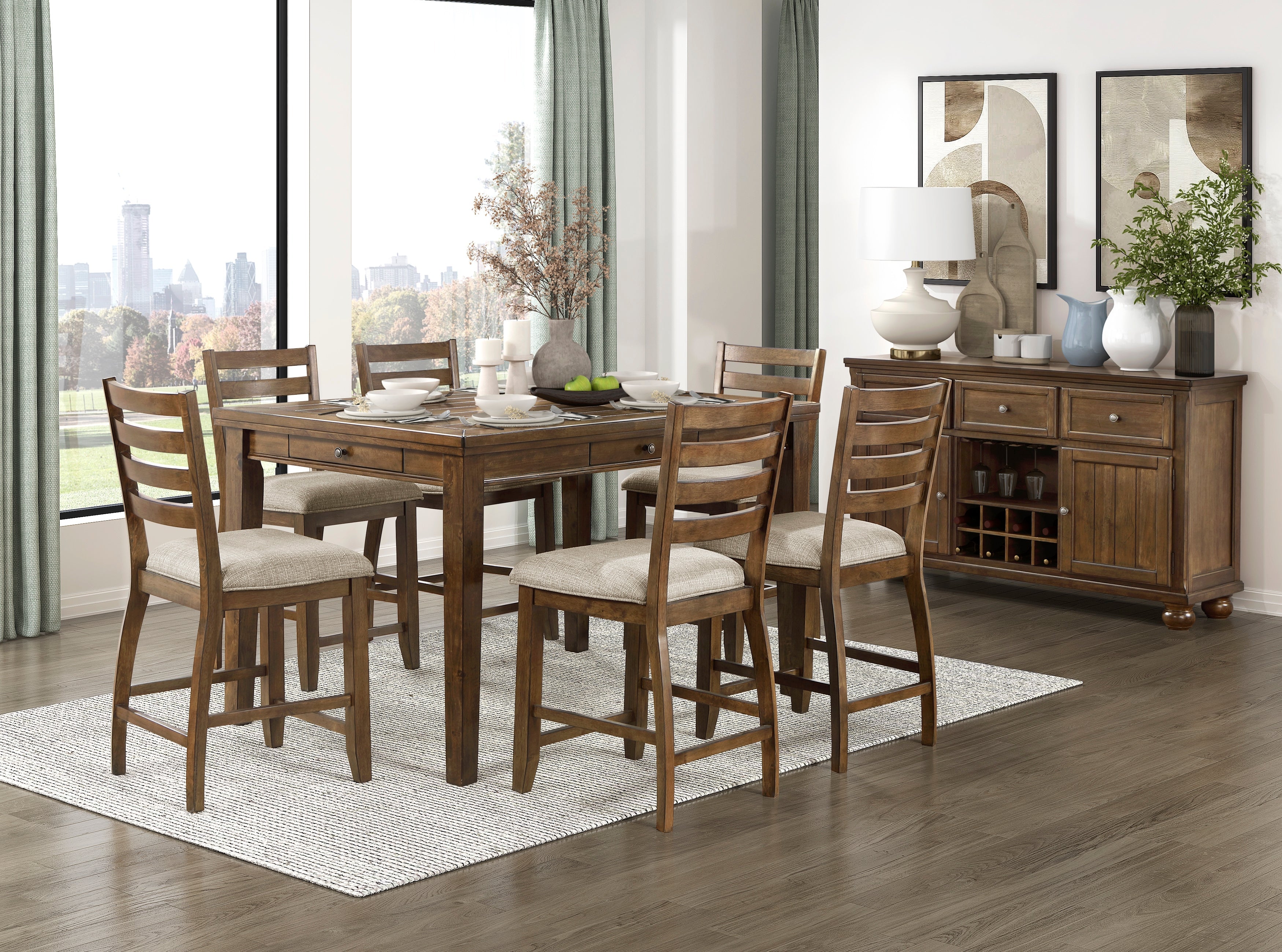 5761-24 COUNTER HEIGHT CHAIR, Set of 2 - 5761-24 - Bien Home Furniture & Electronics