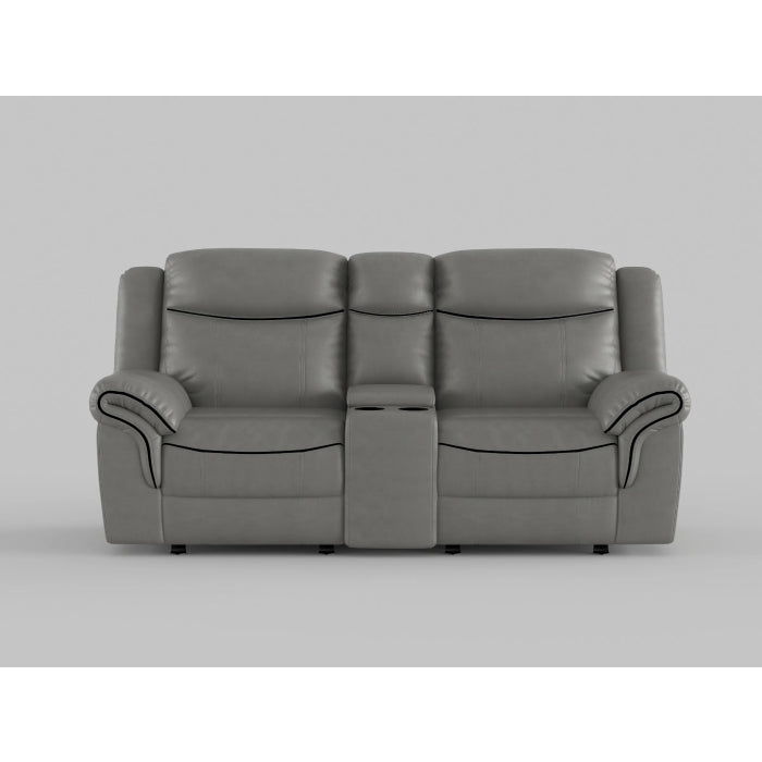 8206BRW-2 Double Glider Reclining Loveseat with Center Console, Receptacles and USB Ports - 8206BRW-2 - Bien Home Furniture &amp; Electronics