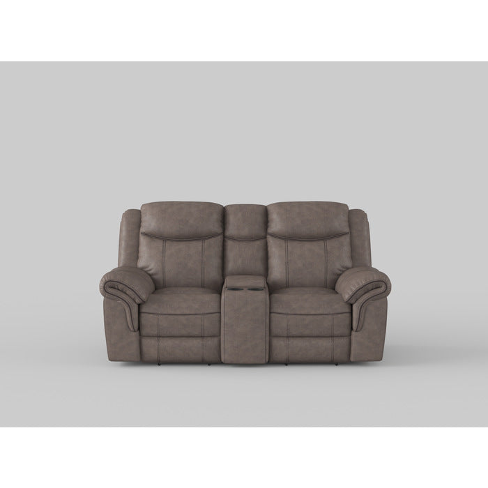 8206NF-2 Double Glider Reclining Loveseat with Center Console, Receptacles and USB Ports - 8206NF-2 - Bien Home Furniture & Electronics