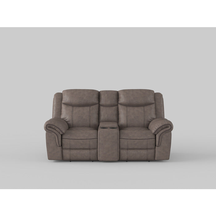 8206NF-2 Double Glider Reclining Loveseat with Center Console, Receptacles and USB Ports - 8206NF-2 - Bien Home Furniture &amp; Electronics