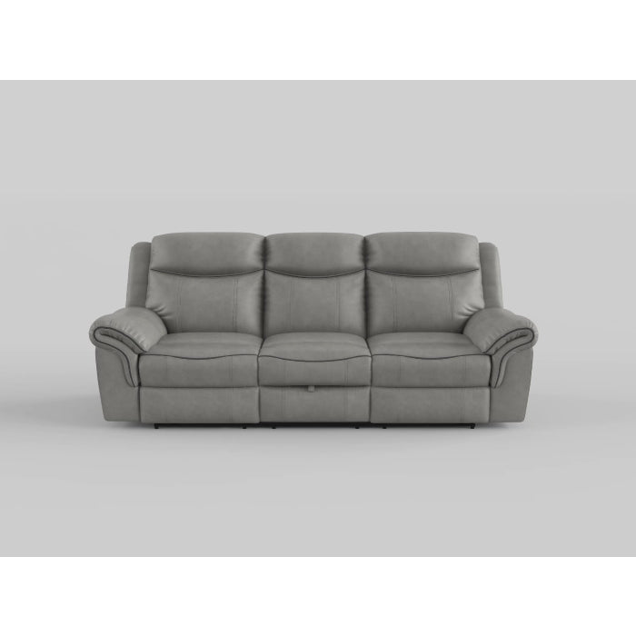 8206NF-3 Double Reclining Sofa with Center Drop-Down Cup Holders, Receptacles, Hidden Drawer and USB Ports - 8206NF-3 - Bien Home Furniture & Electronics
