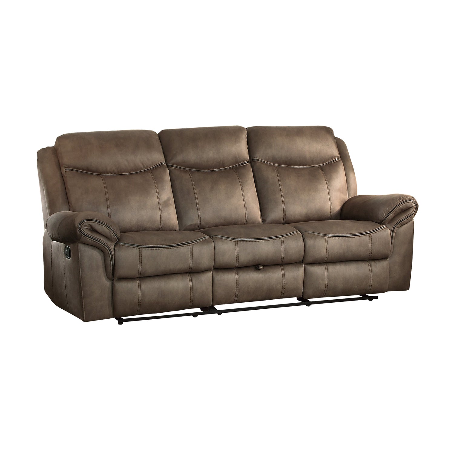 8206NF-3 Double Reclining Sofa with Center Drop-Down Cup Holders, Receptacles, Hidden Drawer and USB Ports - 8206NF-3 - Bien Home Furniture & Electronics