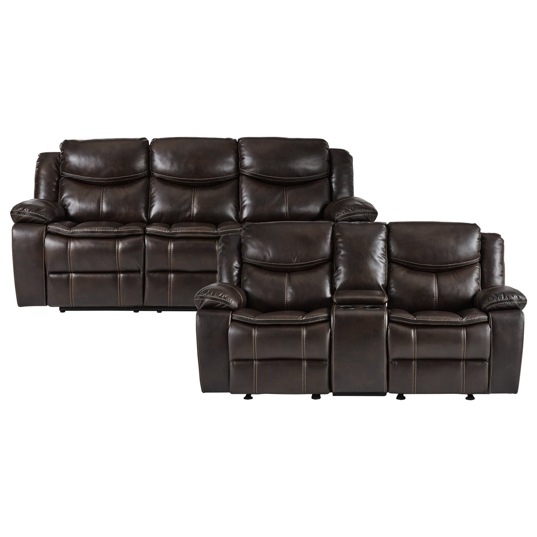 8230BRW*2 2pc Set: Sofa, Love - 8230BRW*2 - Bien Home Furniture & Electronics