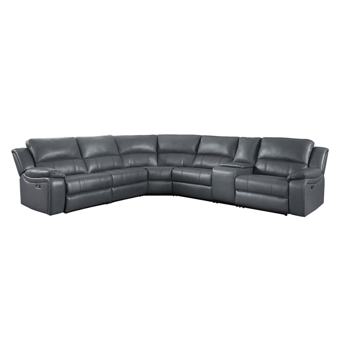 8260GY*6PW (6)6-Piece Modular Power Reclining Sectional - 8260GY*6PW - Bien Home Furniture & Electronics