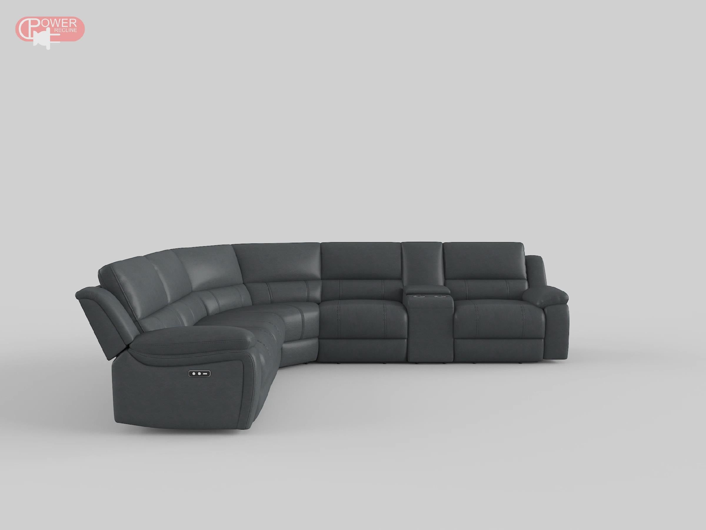 8260GY*6PW (6)6-Piece Modular Power Reclining Sectional - 8260GY*6PW - Bien Home Furniture & Electronics