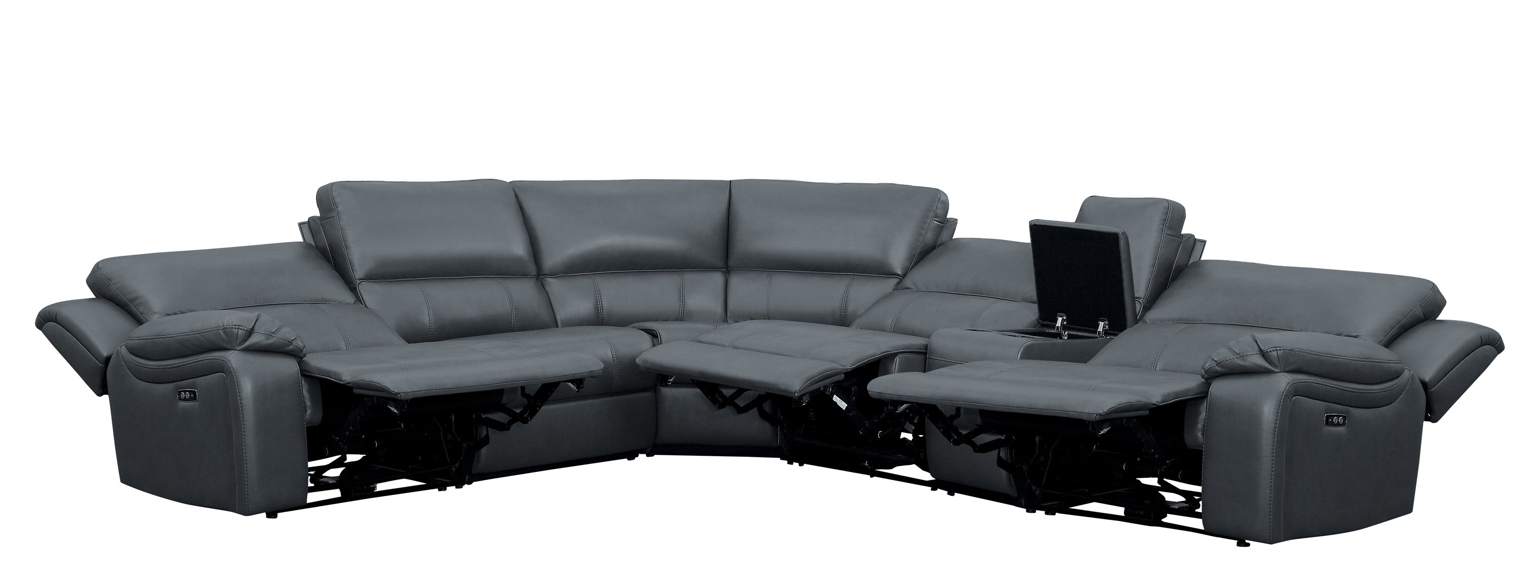 8260GY*6PW (6)6-Piece Modular Power Reclining Sectional - 8260GY*6PW - Bien Home Furniture & Electronics