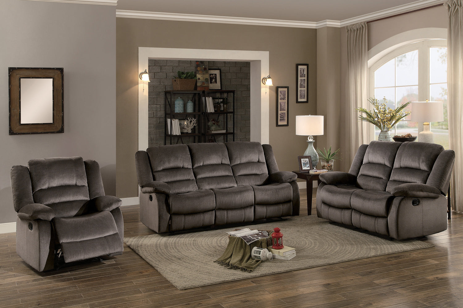 8329CH-3 Double Reclining Sofa - 8329CH-3 - Bien Home Furniture & Electronics