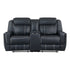 8516BU-2 Double Reclining Love Seat with Center Console, Receptacles and USB Ports - 8516BU-2 - Bien Home Furniture & Electronics