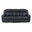 8516BU-3 Double Reclining Sofa with Center Drop-Down Cup Holders, Magazine bag, Receptacles and USB Ports - 8516BU-3 - Bien Home Furniture & Electronics