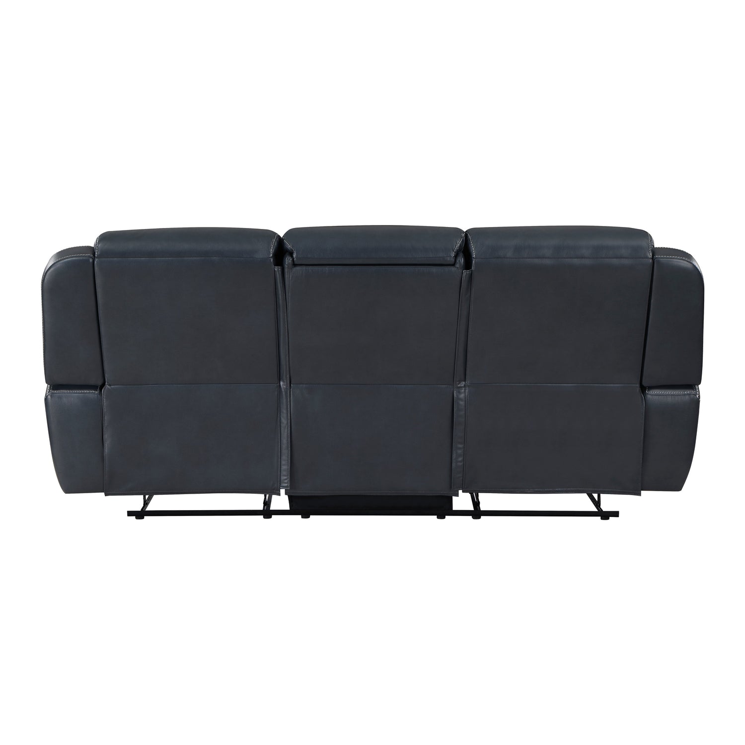 8516BU-3 Double Reclining Sofa with Center Drop-Down Cup Holders, Magazine bag, Receptacles and USB Ports - 8516BU-3 - Bien Home Furniture & Electronics