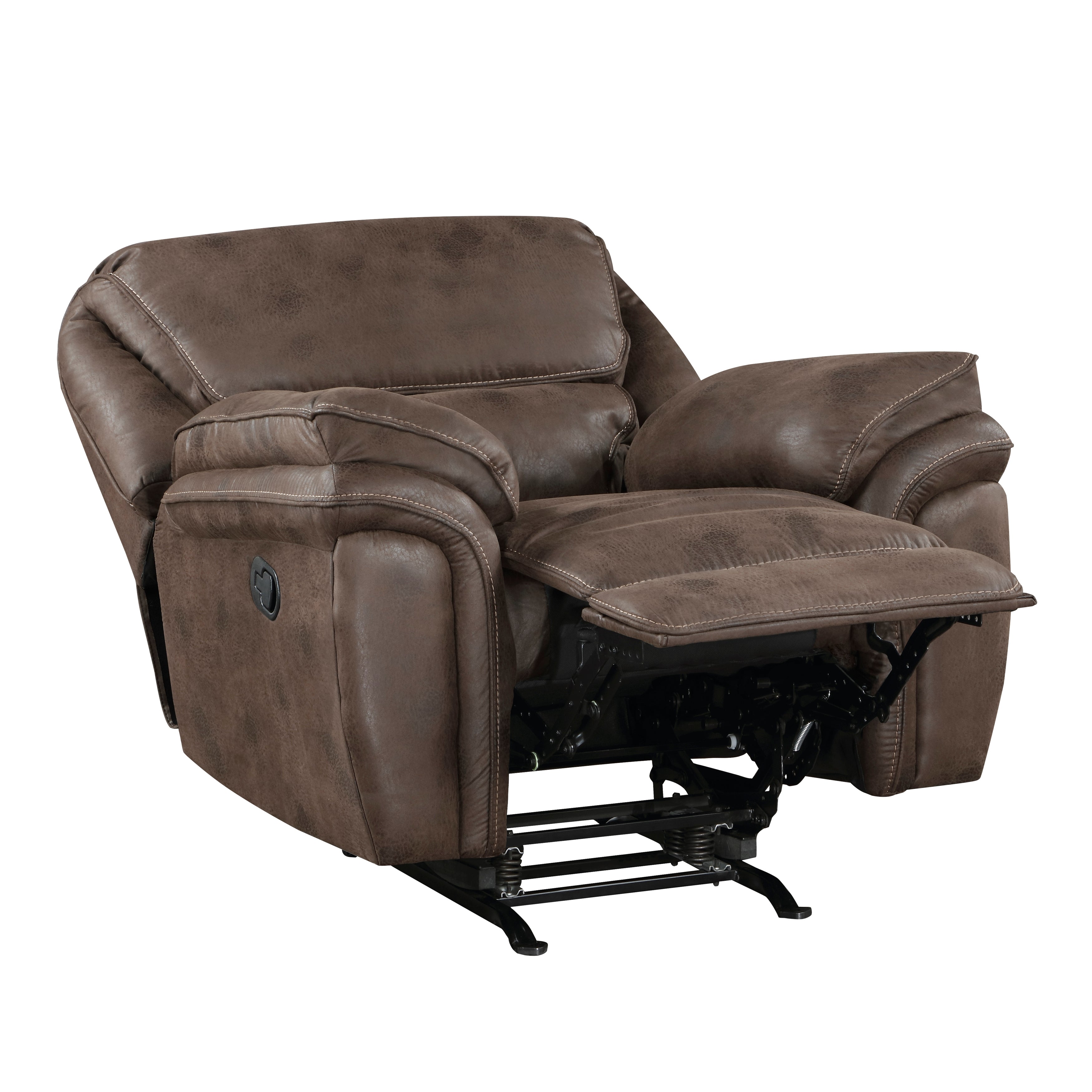 8517BRW-1 Rocker Reclining Chair - 8517BRW-1 - Bien Home Furniture &amp; Electronics