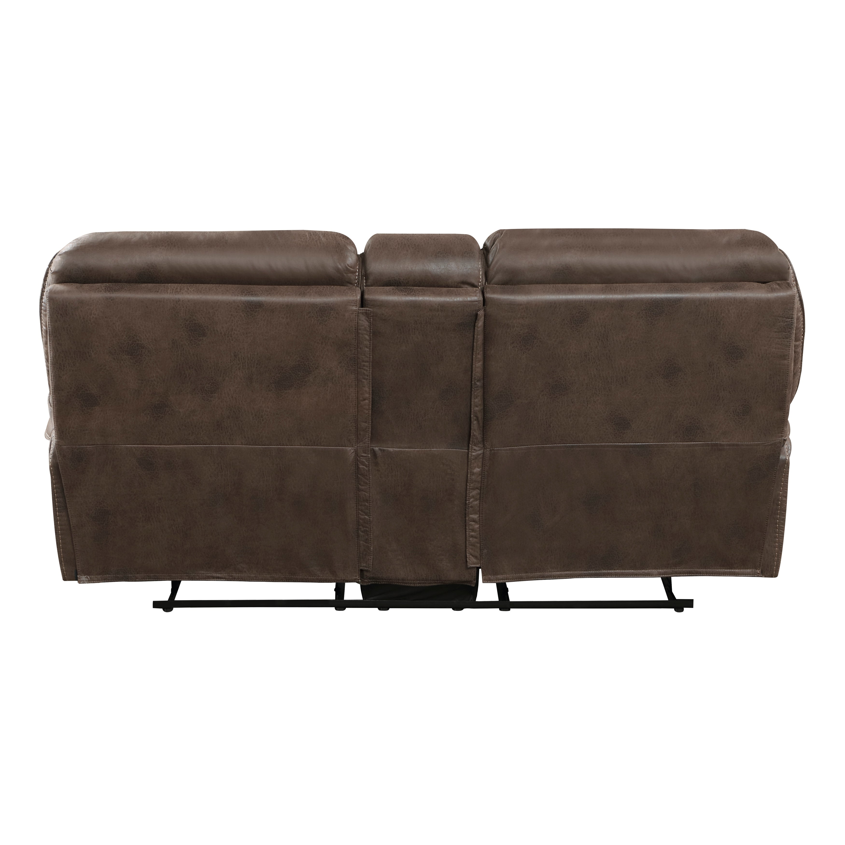 8517BRW-2 Double Reclining Love Seat with Center Console - 8517BRW-2 - Bien Home Furniture & Electronics