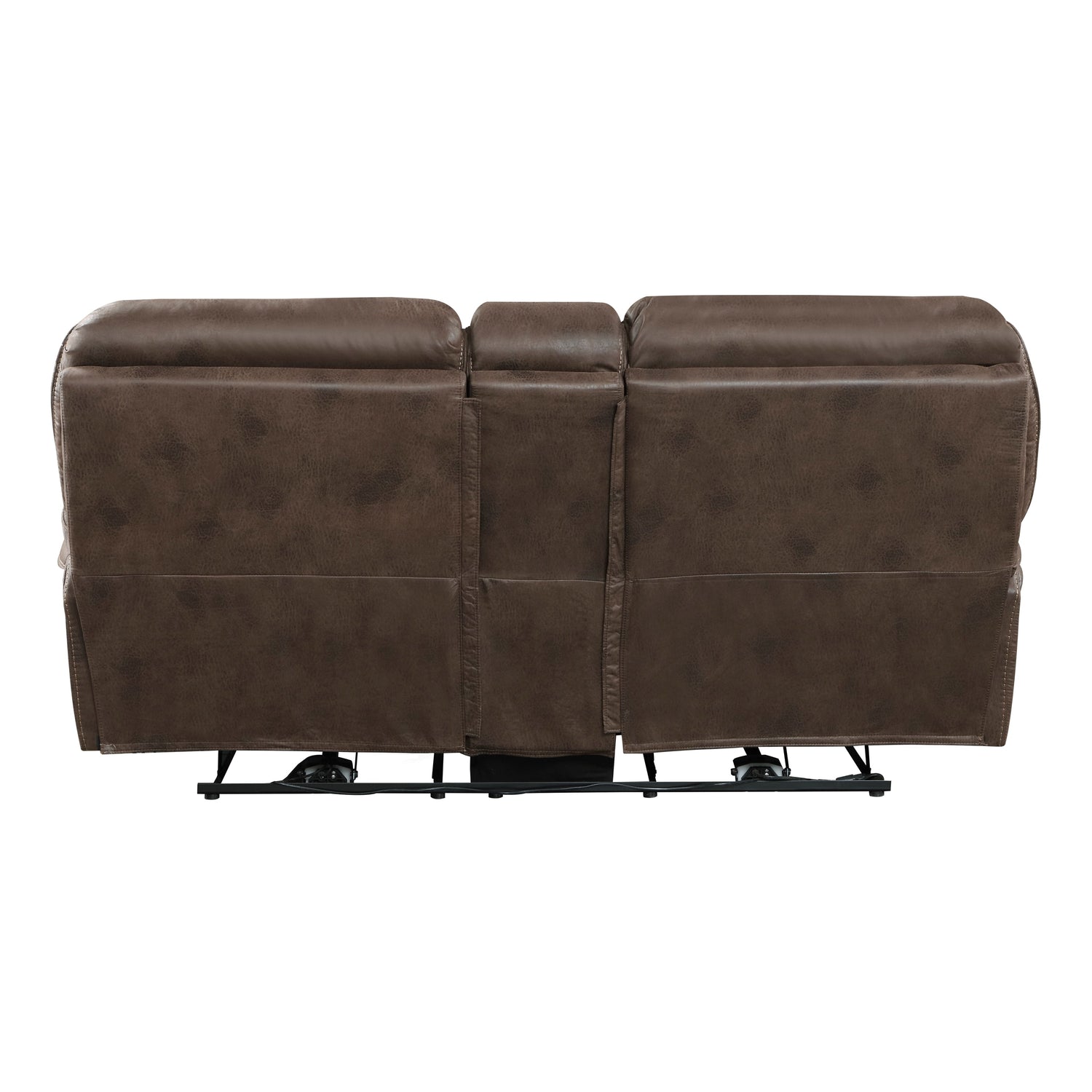 8517BRW-2PW Power Double Reclining Love Seat with Center Console - 8517BRW-2PW - Bien Home Furniture & Electronics