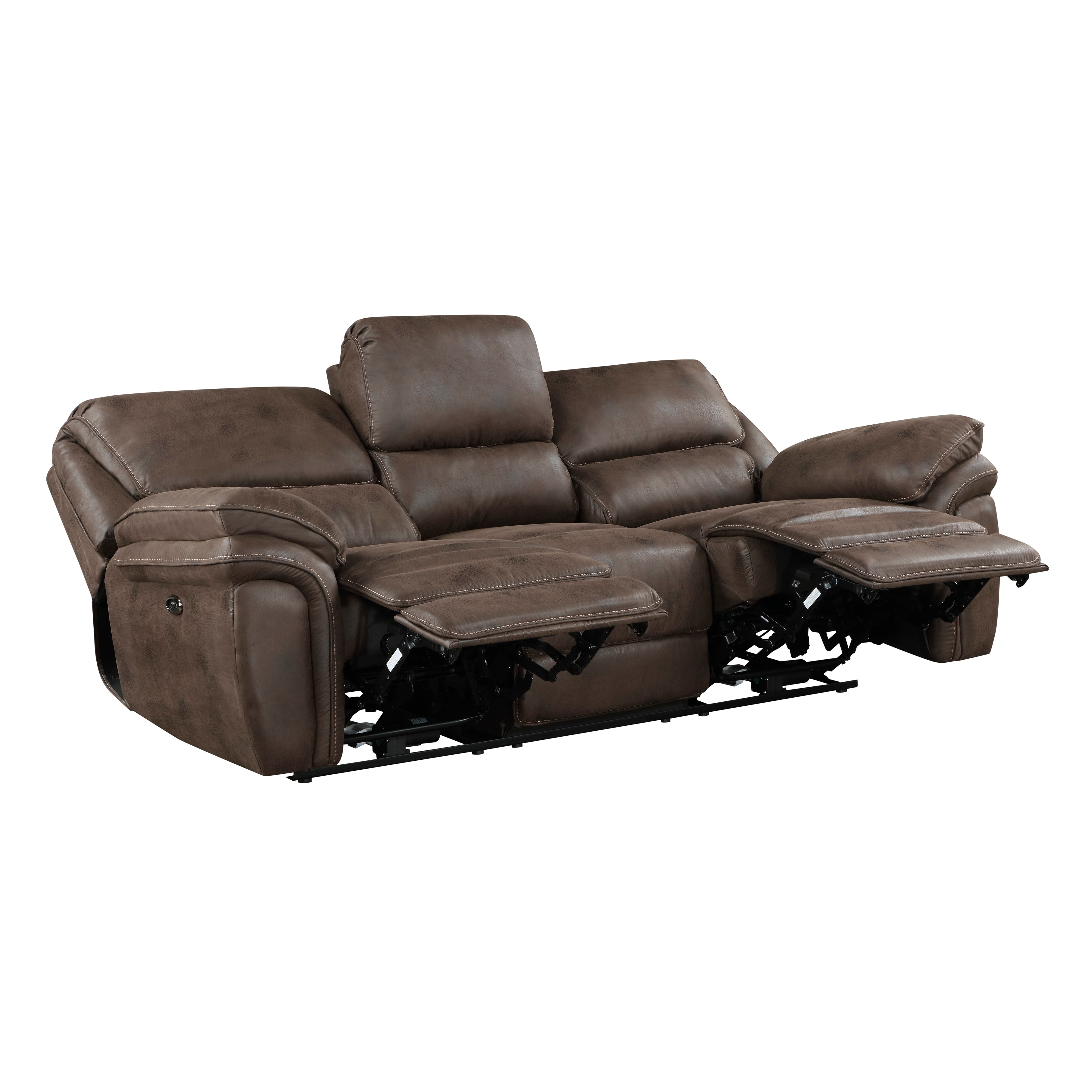 8517BRW-3PW Power Double Reclining Sofa - 8517BRW-3PW - Bien Home Furniture & Electronics