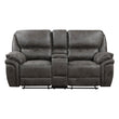 8517GRY-2 Double Reclining Love Seat with Center Console - 8517GRY-2 - Bien Home Furniture & Electronics