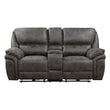 8517GRY-2PW Power Double Reclining Love Seat with Center Console - 8517GRY-2PW - Bien Home Furniture & Electronics