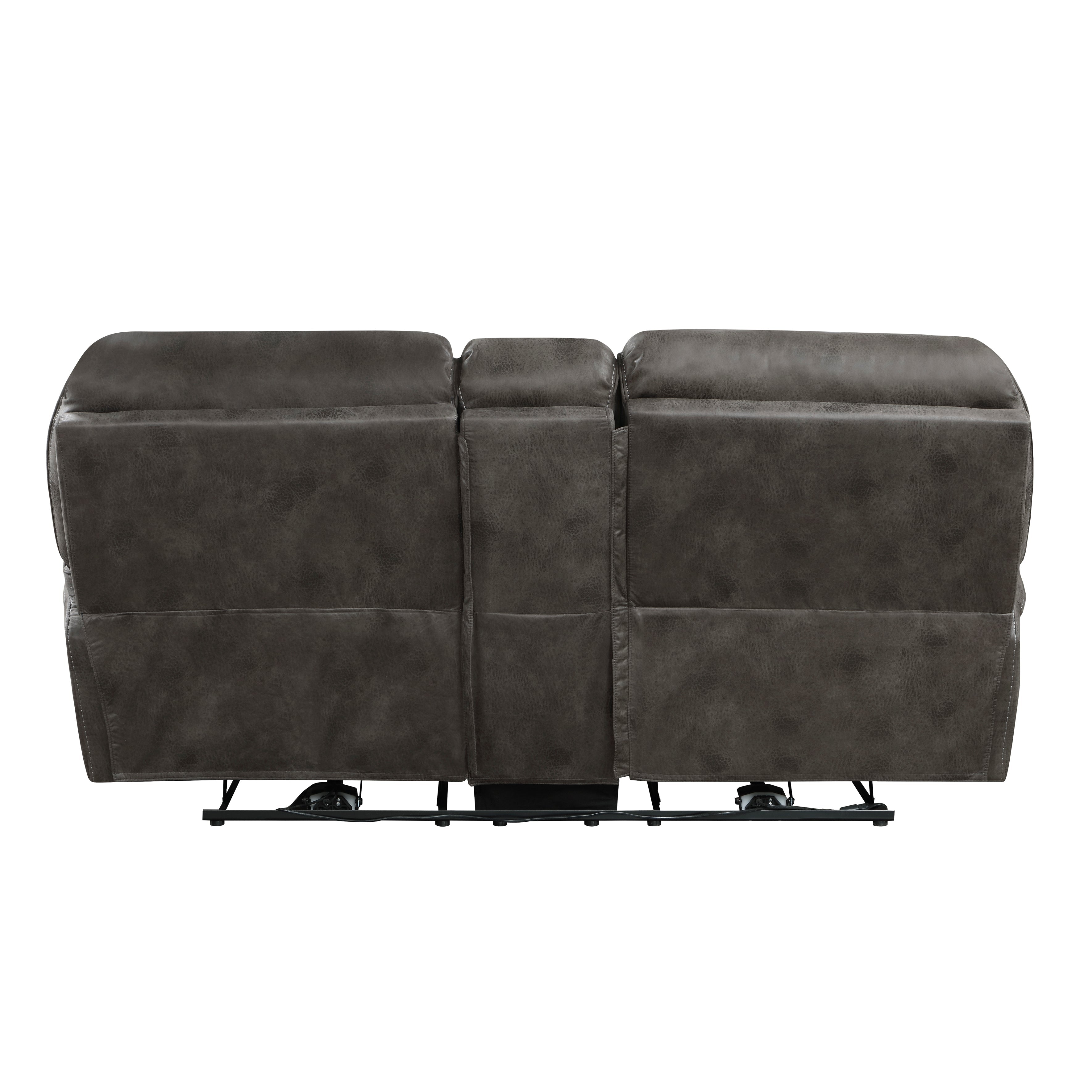 8517GRY-2PW Power Double Reclining Love Seat with Center Console - 8517GRY-2PW - Bien Home Furniture & Electronics