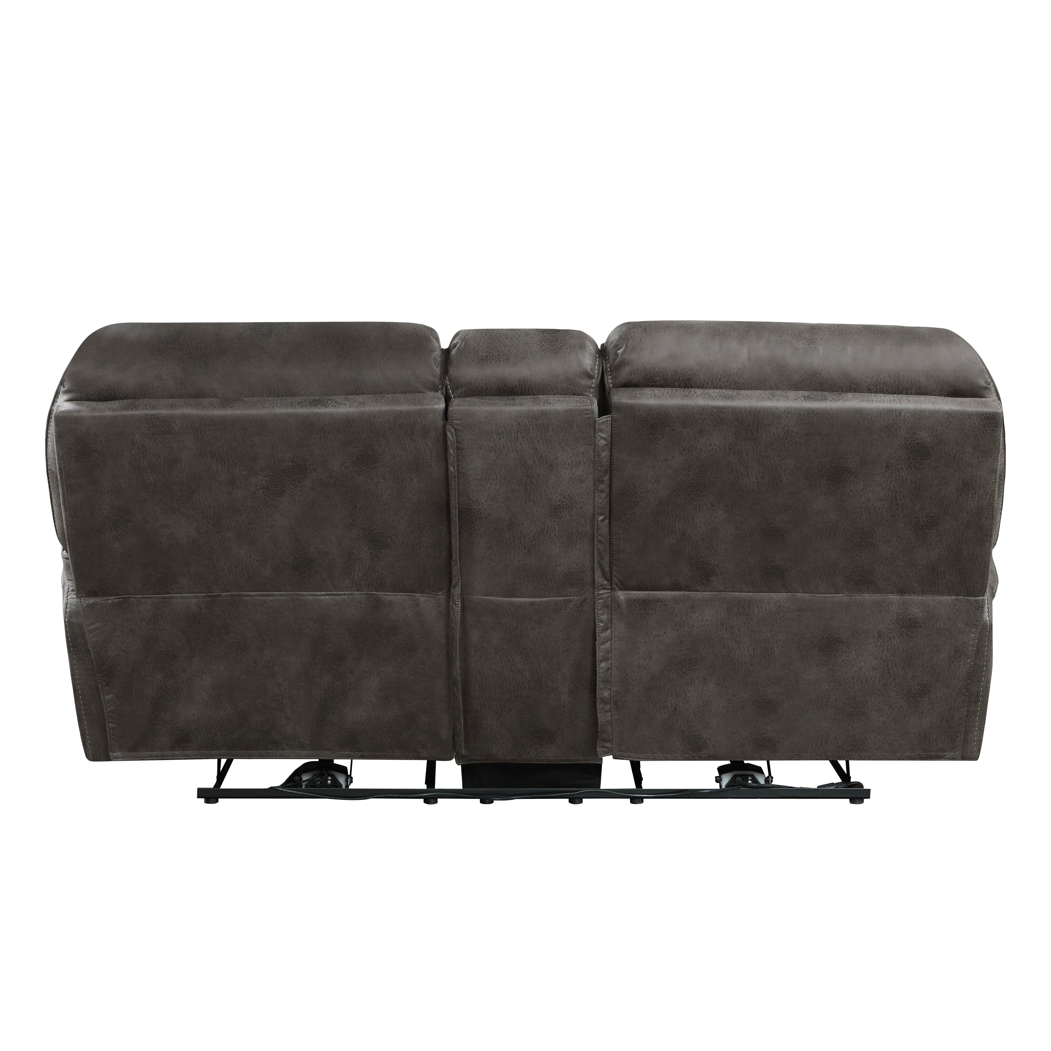 8517GRY-2PW Power Double Reclining Love Seat with Center Console - 8517GRY-2PW - Bien Home Furniture &amp; Electronics