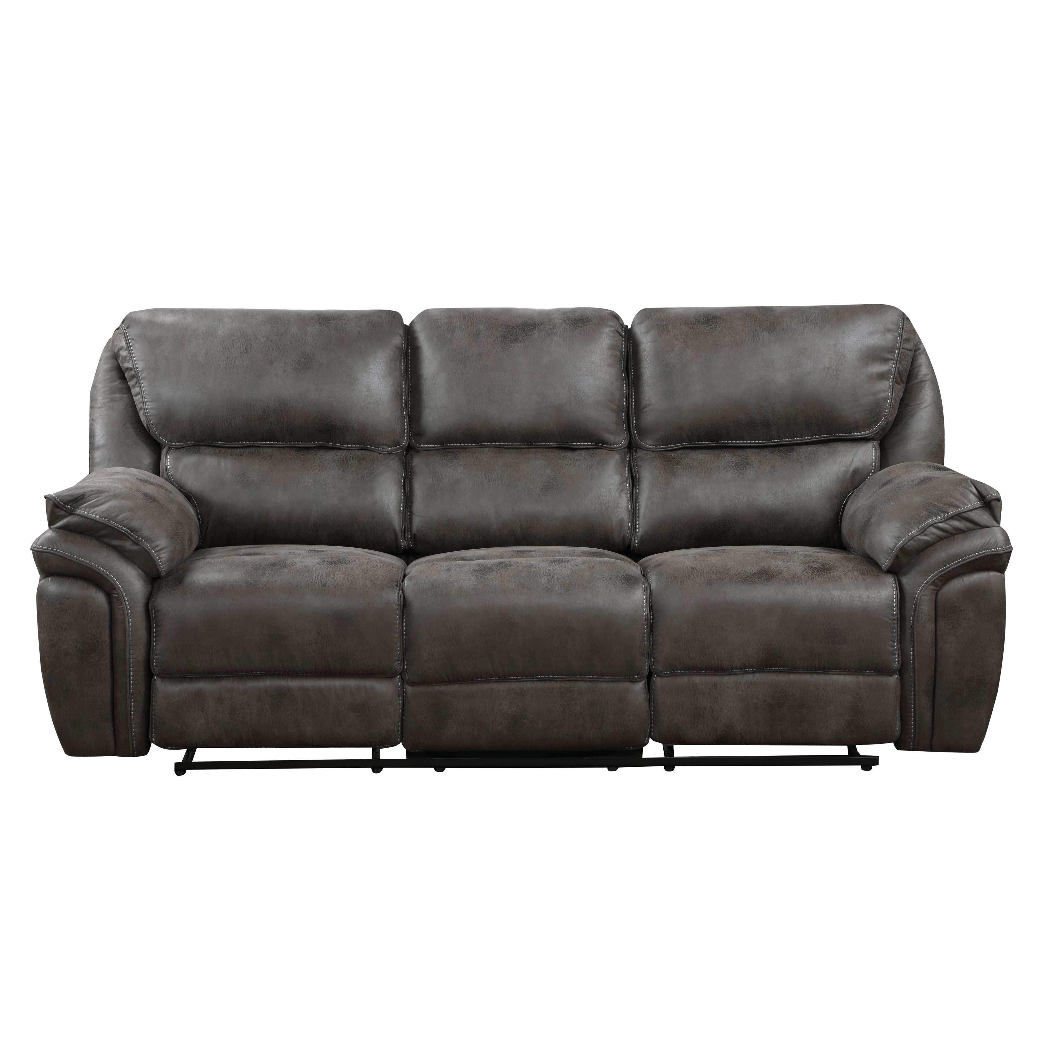 8517GRY-3 Double Reclining Sofa - 8517GRY-3 - Bien Home Furniture & Electronics