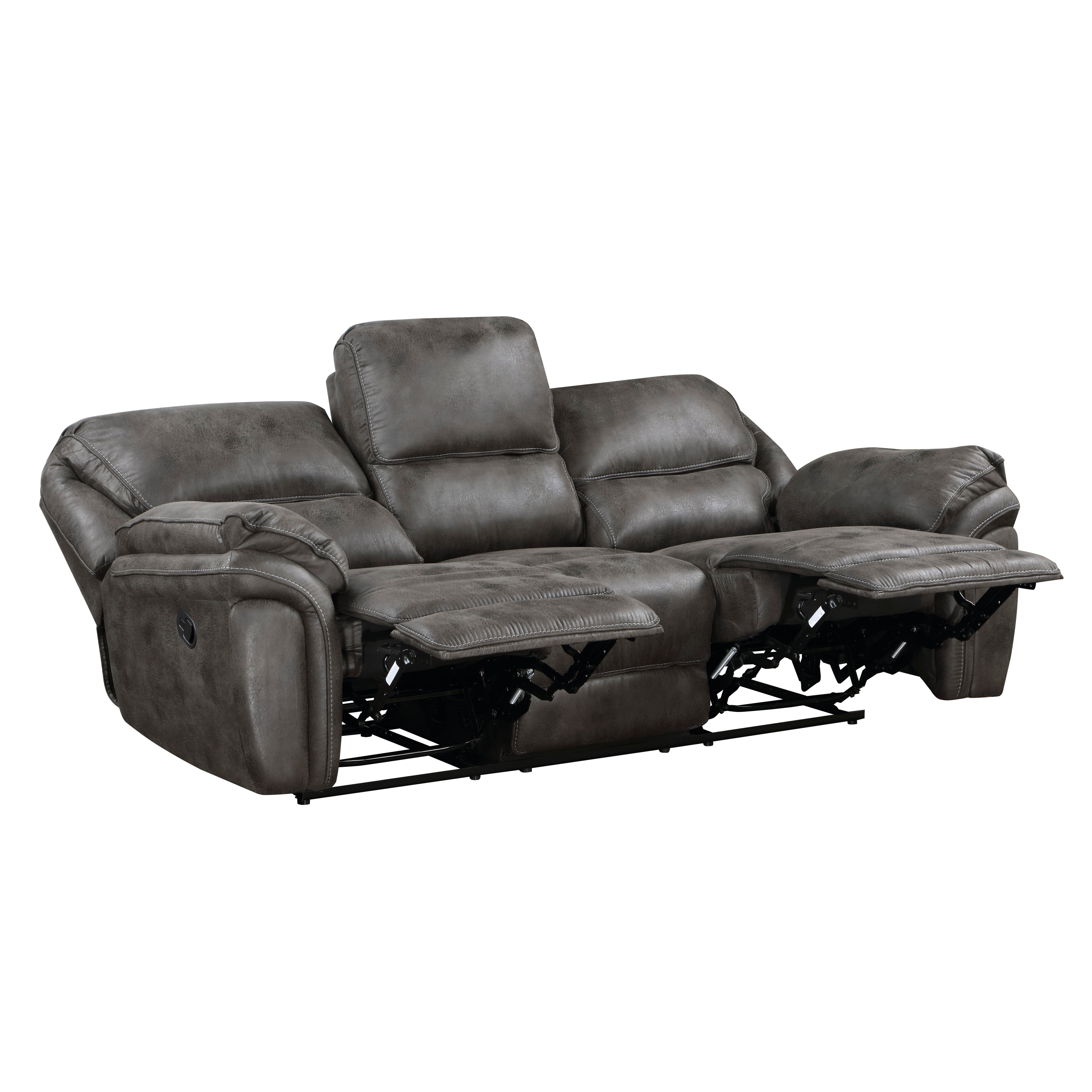 8517GRY-3 Double Reclining Sofa - 8517GRY-3 - Bien Home Furniture & Electronics