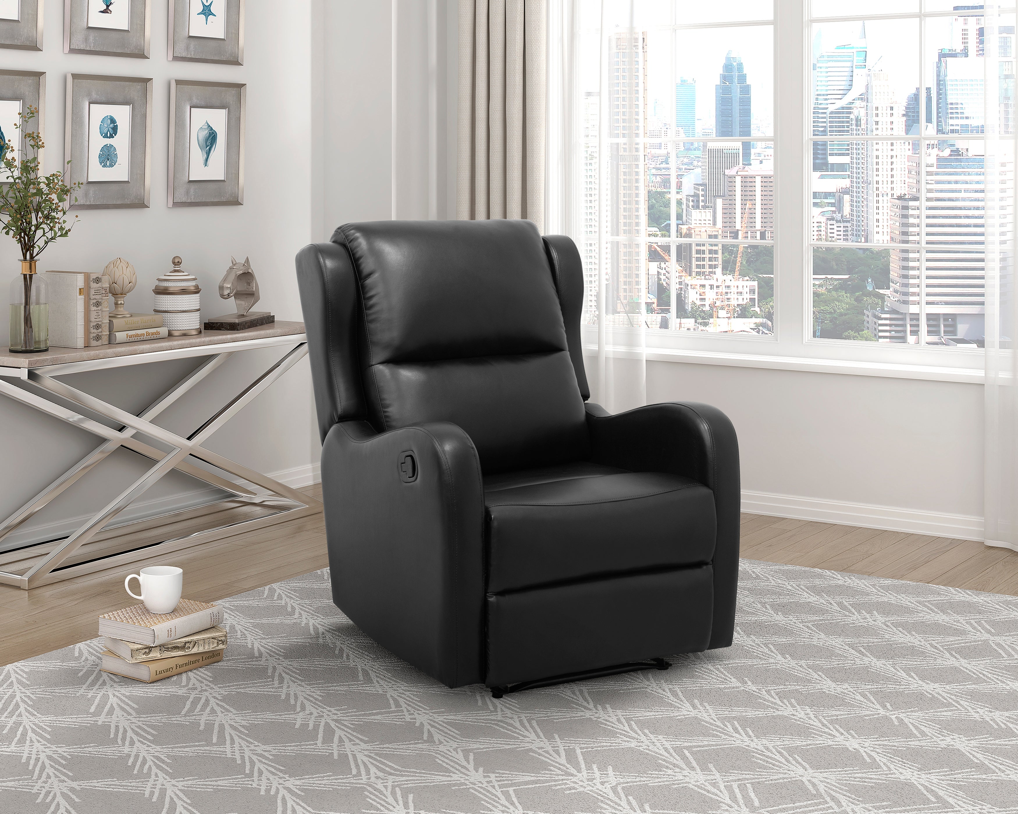 8527BLK-1 Reclining Chair - 8527BLK-1 - Bien Home Furniture & Electronics
