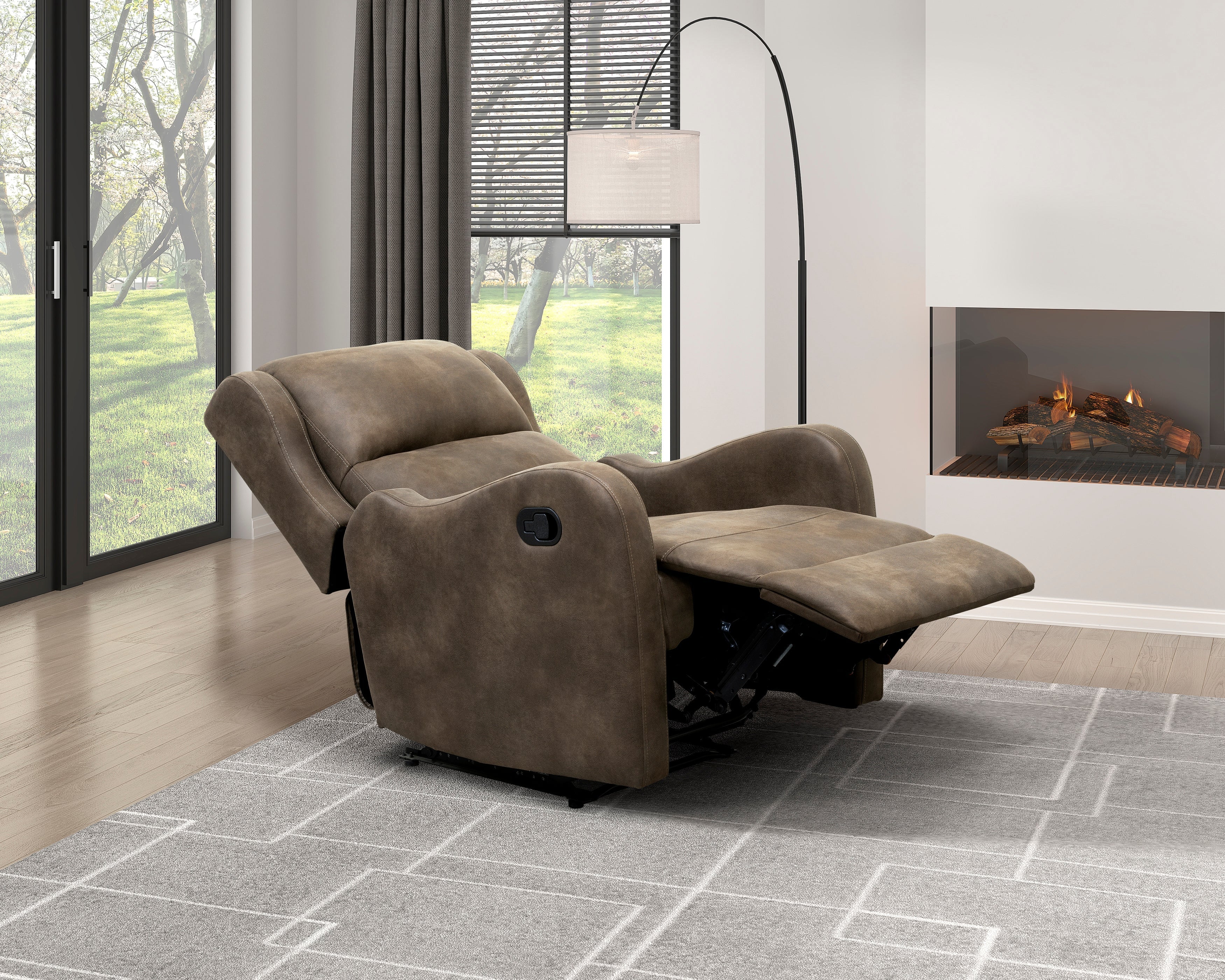 8527BRW-1 Reclining Chair - 8527BRW-1 - Bien Home Furniture & Electronics