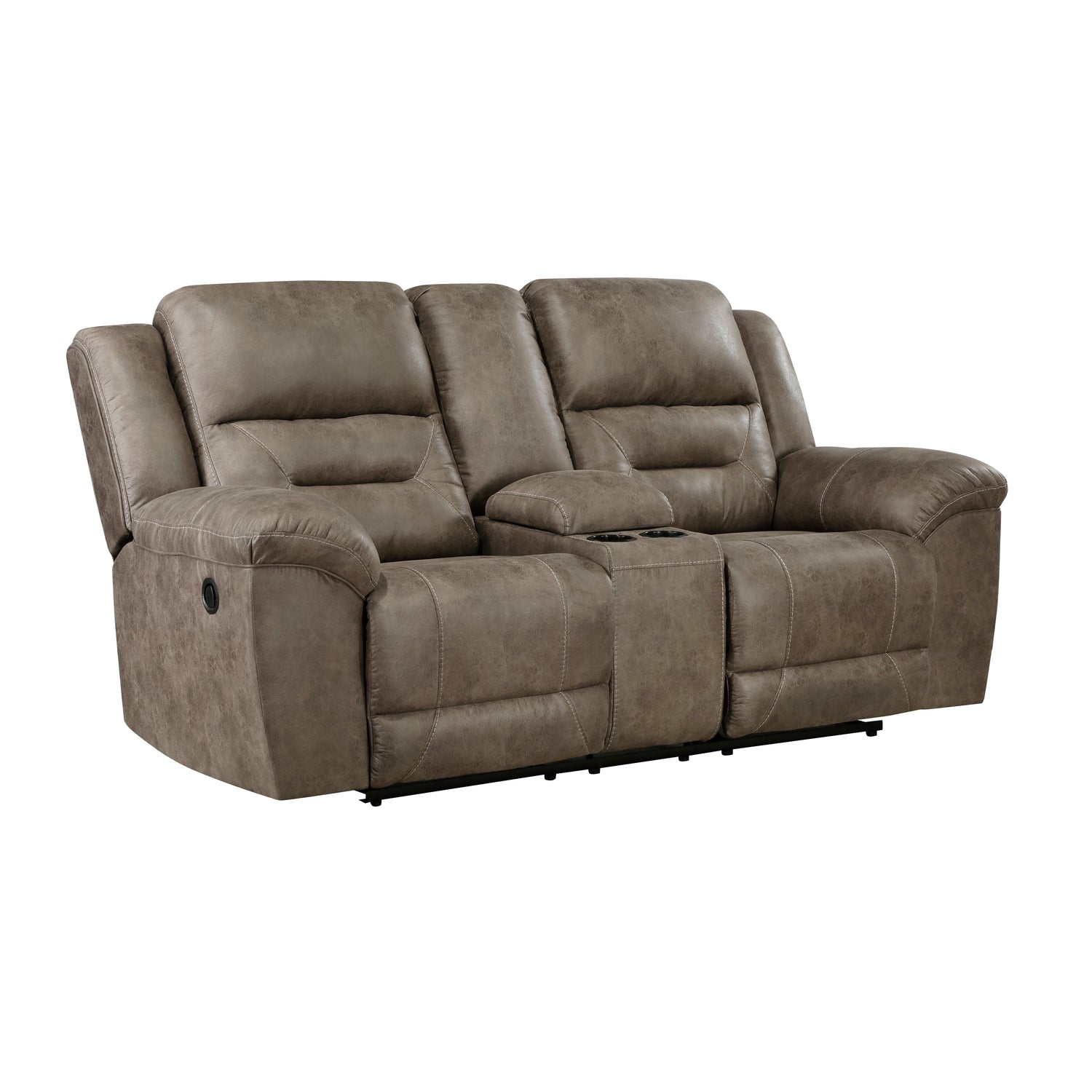 8538BR-2 Double Reclining Love Seat with Center Console - 8538BR-2 - Bien Home Furniture & Electronics