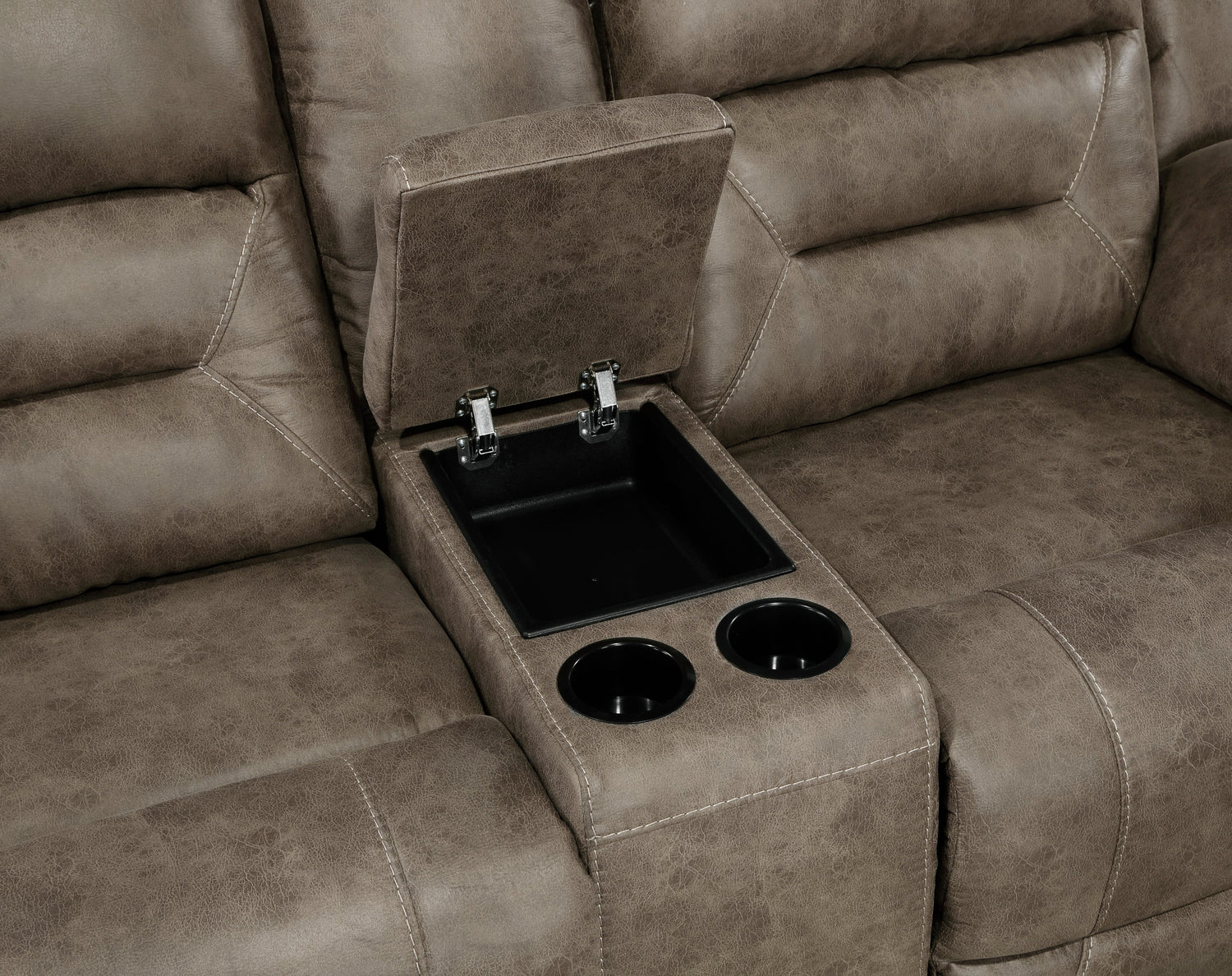 8538BR-2 Double Reclining Love Seat with Center Console - 8538BR-2 - Bien Home Furniture & Electronics