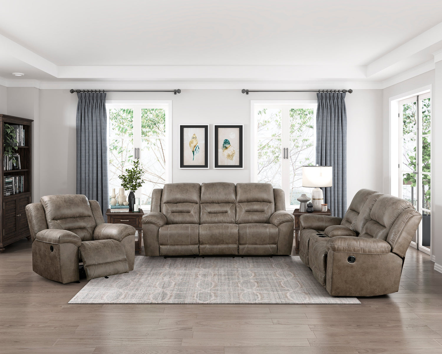 8538BR-3 Double Reclining Sofa - 8538BR-3 - Bien Home Furniture & Electronics