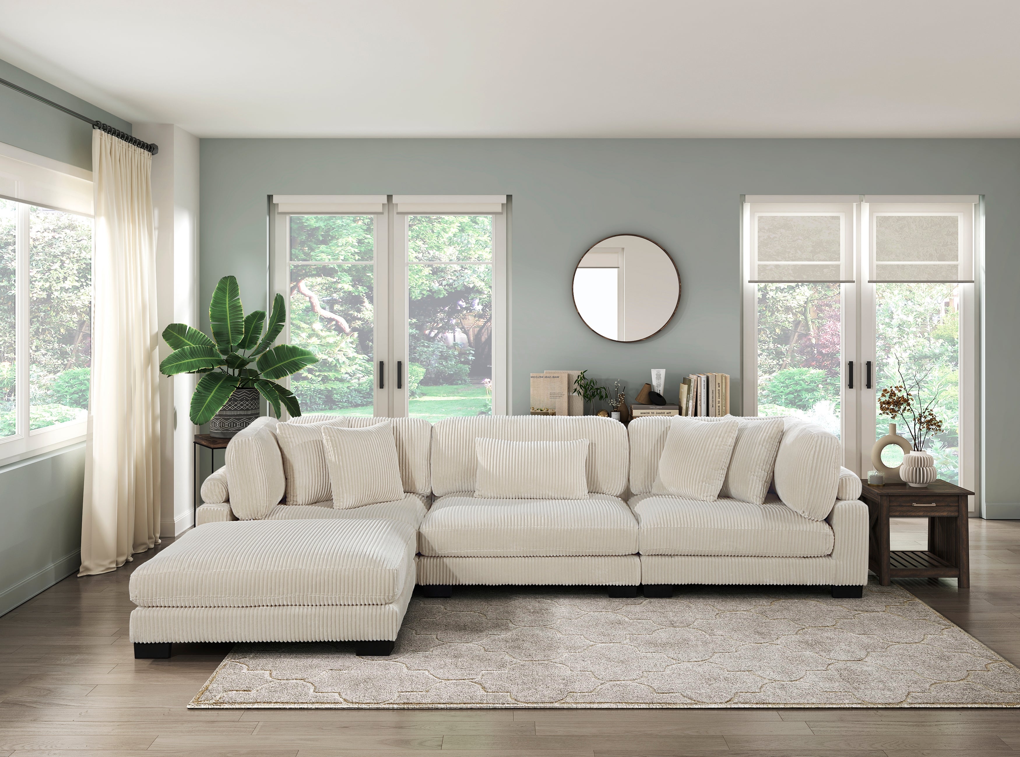 8555BE*4OT (4)4-Piece Modular Sectional with Ottoman - 8555BE*4OT - Bien Home Furniture & Electronics