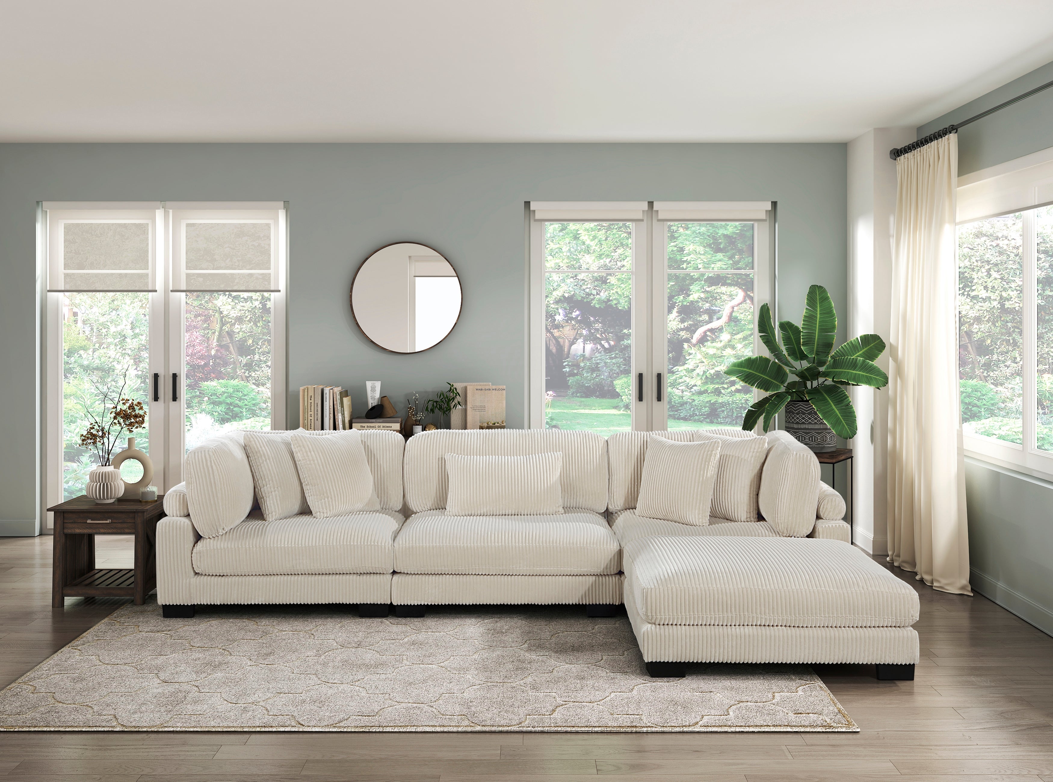 8555BE*4OT (4)4-Piece Modular Sectional with Ottoman - 8555BE*4OT - Bien Home Furniture & Electronics
