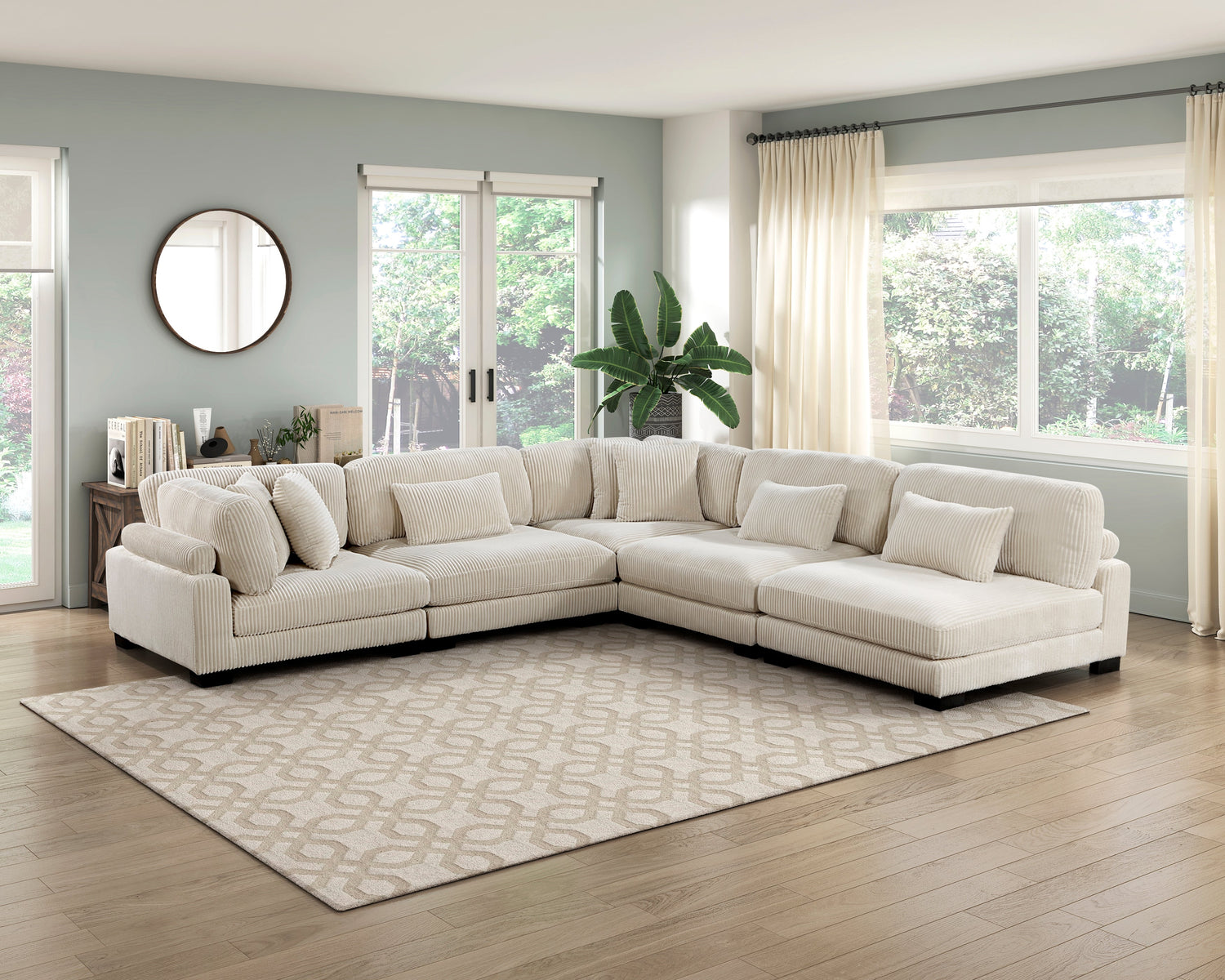 8555BE*5SC (5)5-Piece Modular Sectional - 8555BE*5SC - Bien Home Furniture & Electronics