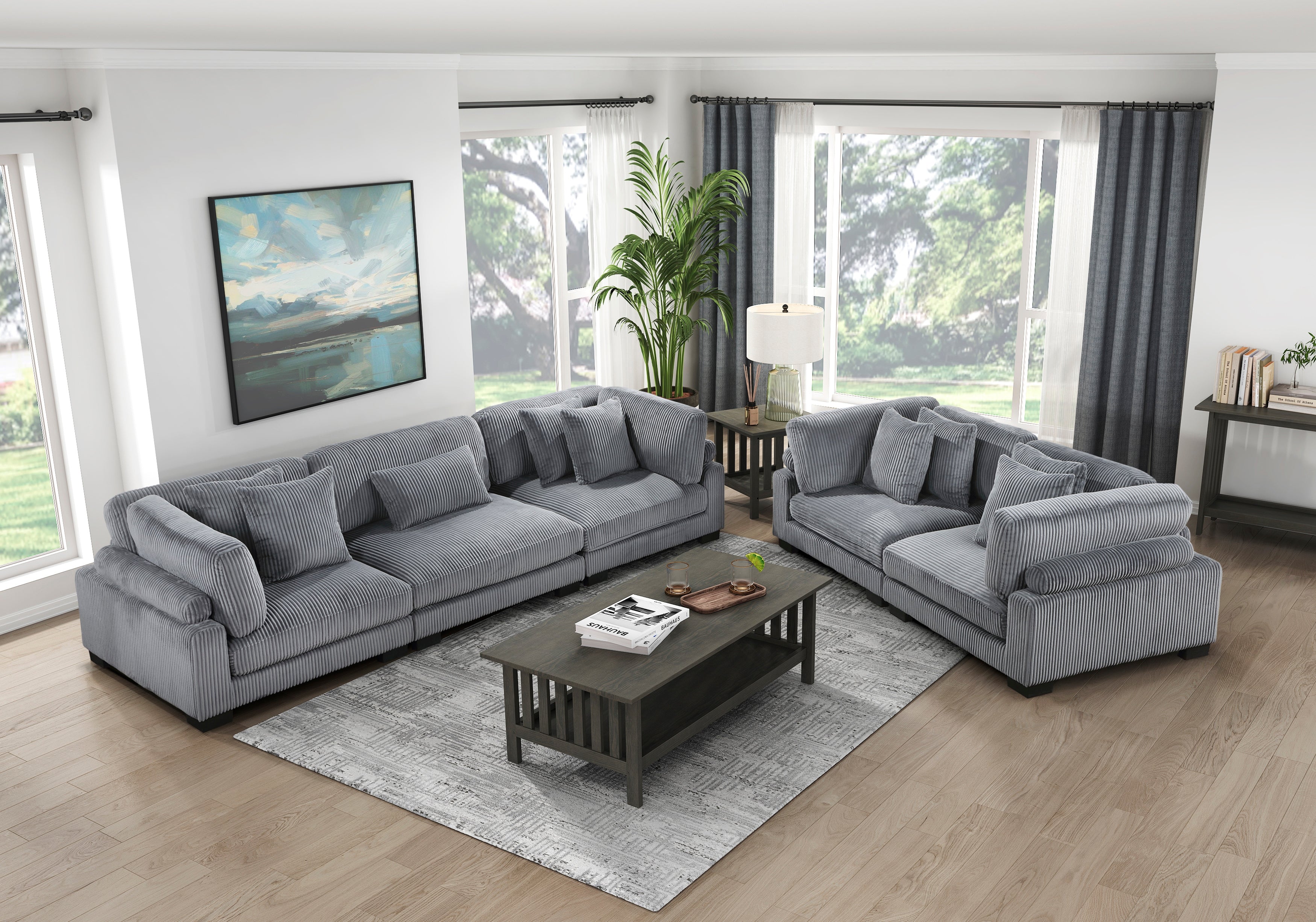 8555GY-2* (2)Love Seat - 8555GY-2* - Bien Home Furniture & Electronics