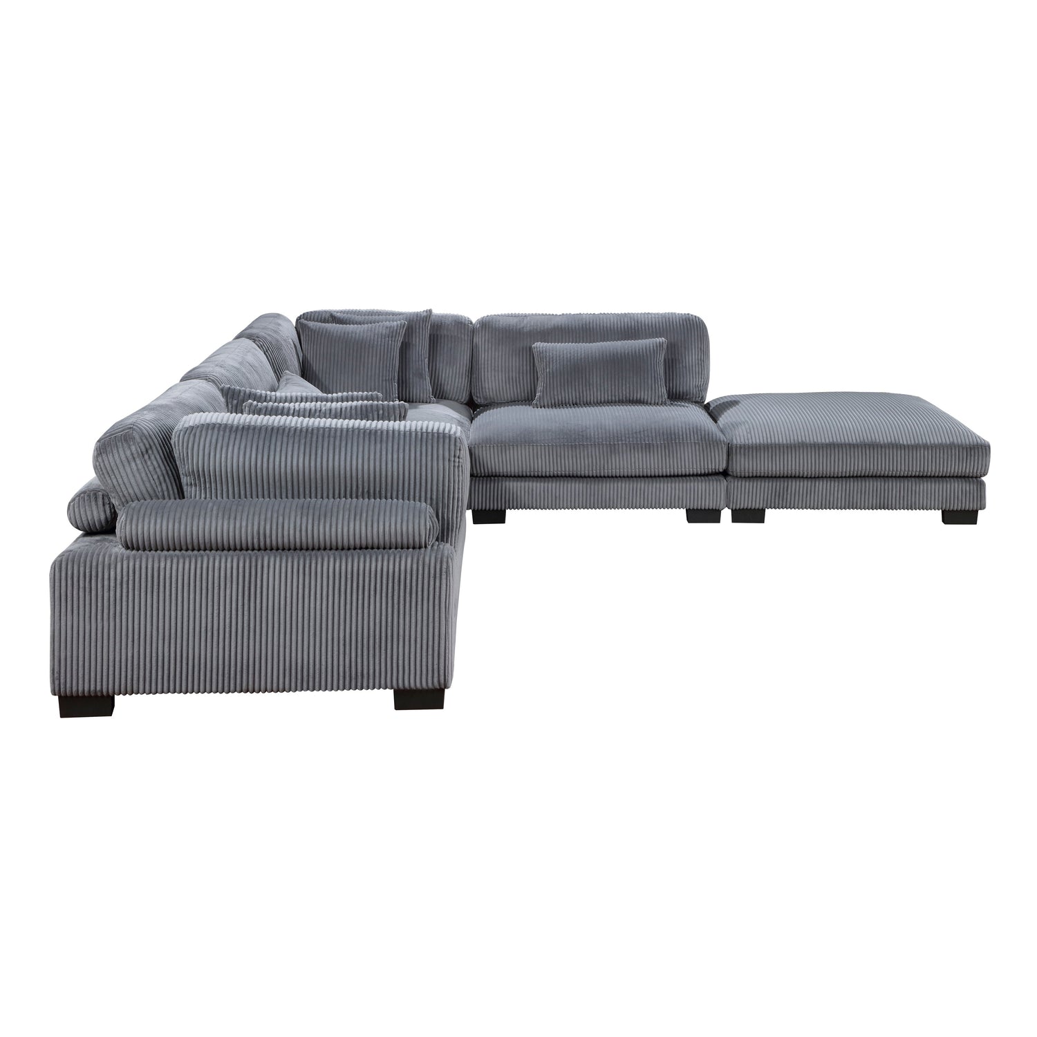 8555GY*5OT (5)5-Piece Modular Sectional with Ottoman - 8555GY*5OT - Bien Home Furniture & Electronics