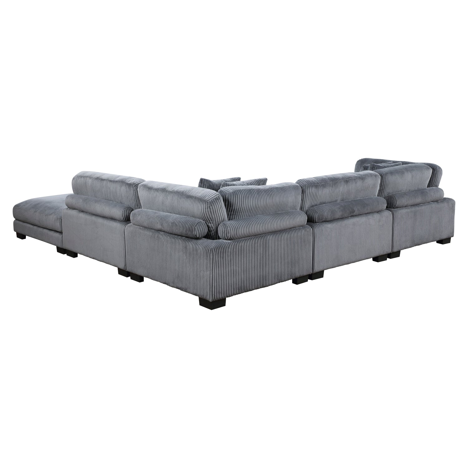 8555GY*5OT (5)5-Piece Modular Sectional with Ottoman - 8555GY*5OT - Bien Home Furniture & Electronics