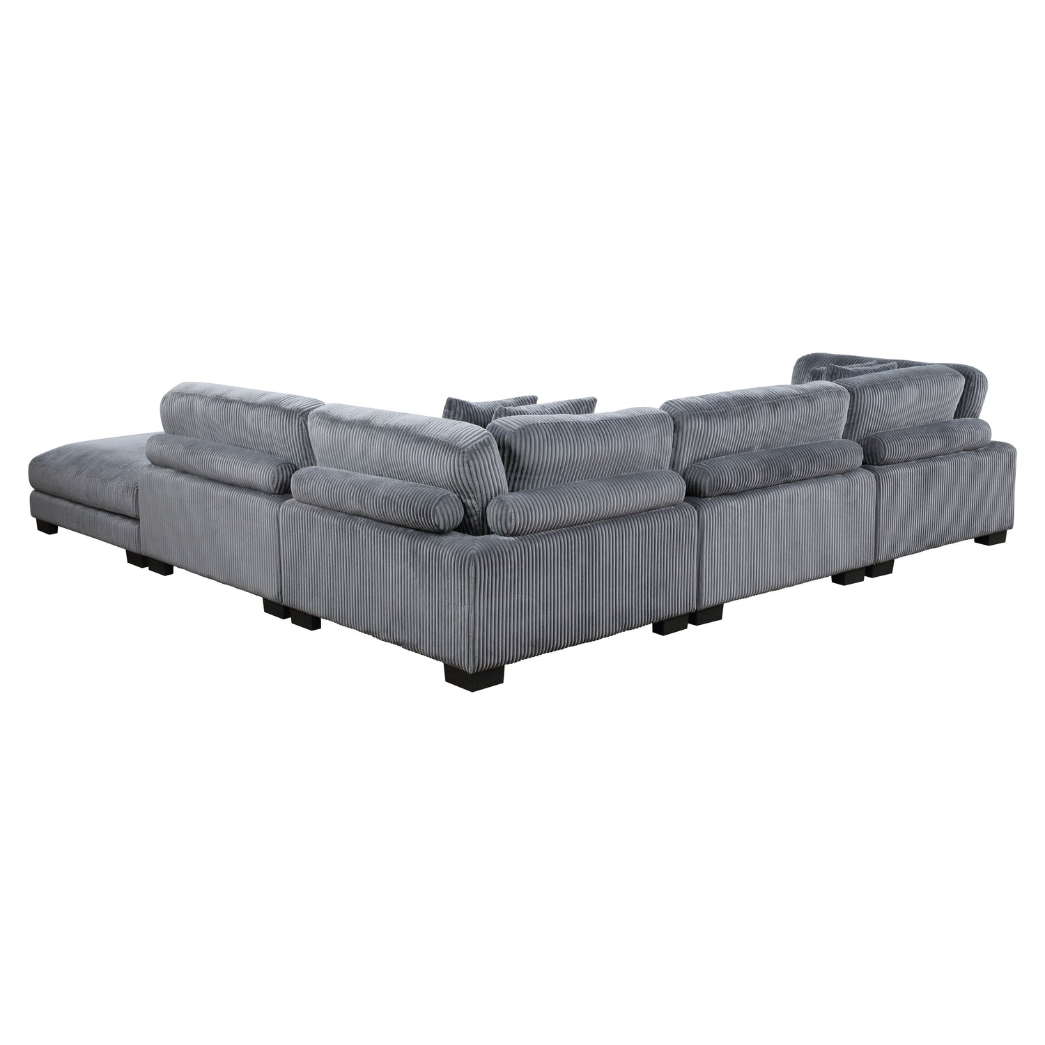 8555GY*5OT (5)5-Piece Modular Sectional with Ottoman - 8555GY*5OT - Bien Home Furniture &amp; Electronics