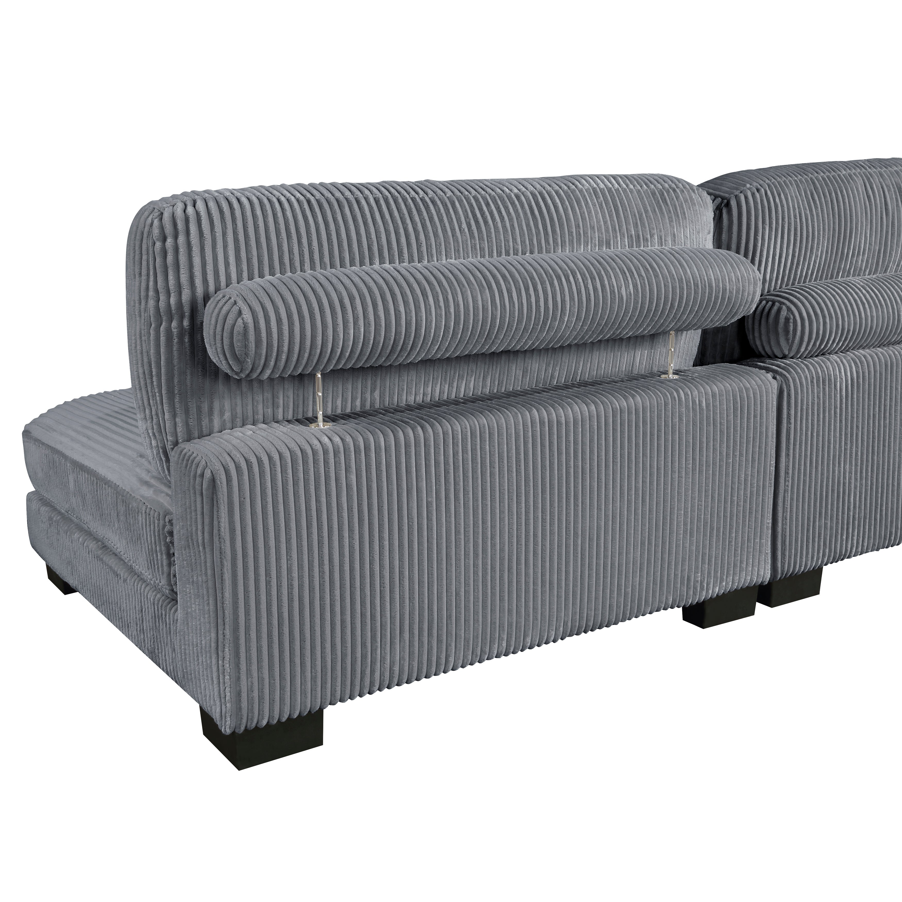 8555GY*5SC (5)5-Piece Modular Sectional - 8555GY*5SC - Bien Home Furniture & Electronics