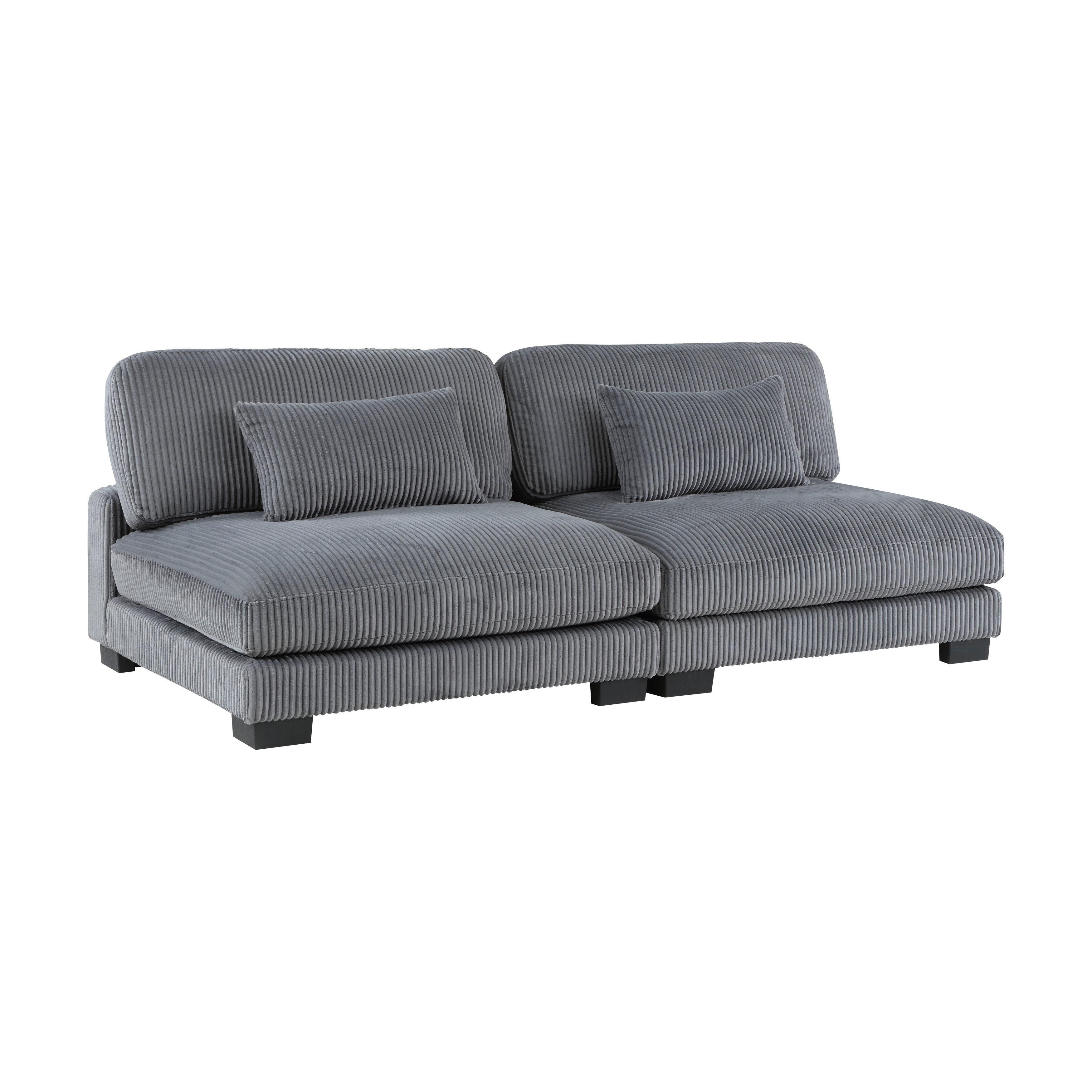8555GY*6OT (6)6-Piece Modular Sectional with Ottoman - 8555GY*6OT - Bien Home Furniture & Electronics
