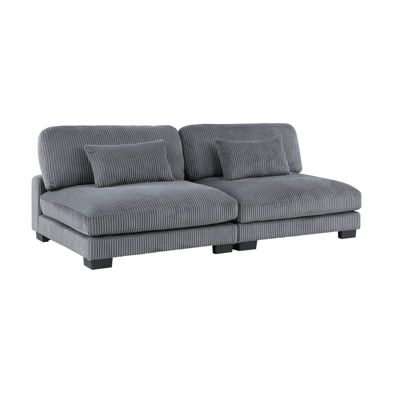 8555GY*6OT (6)6-Piece Modular Sectional with Ottoman - 8555GY*6OT - Bien Home Furniture &amp; Electronics