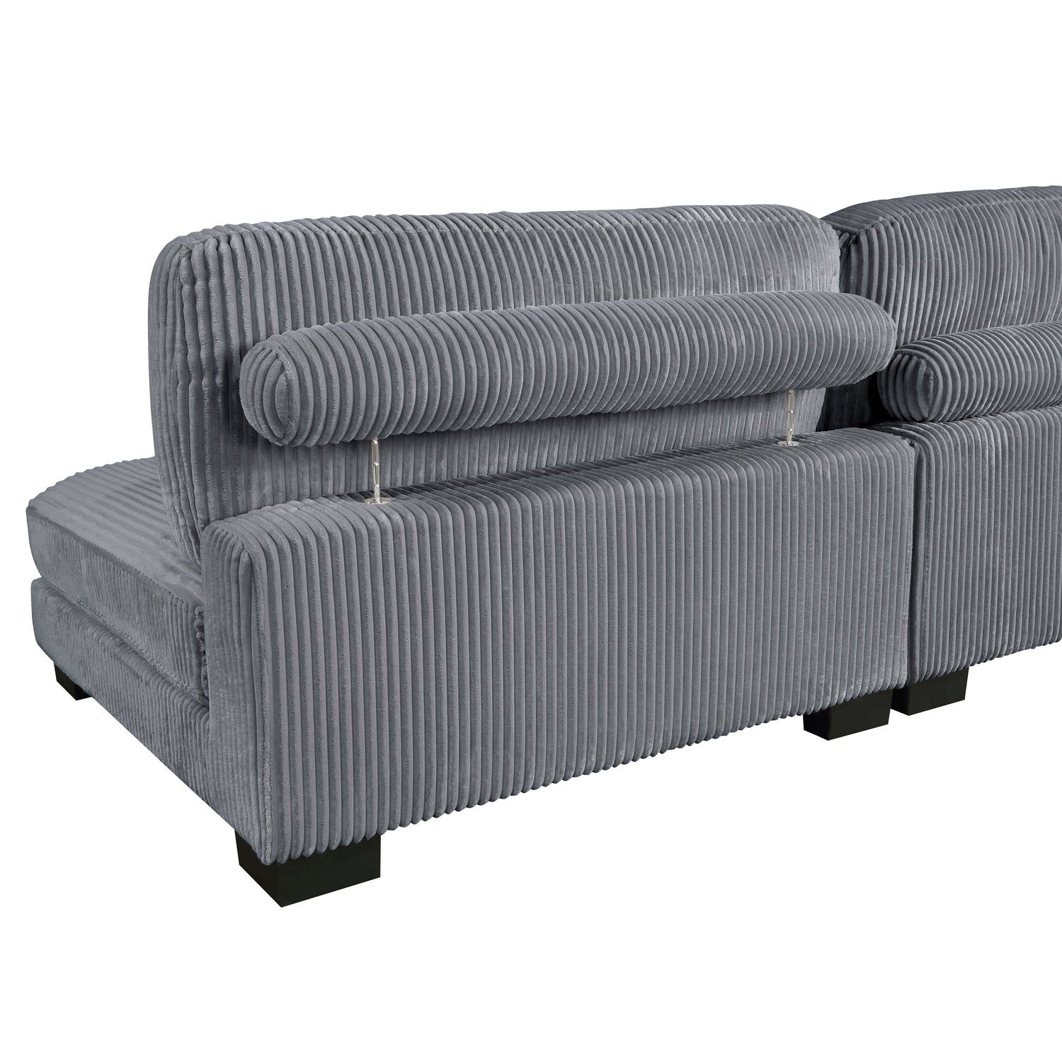 8555GY*6OT (6)6-Piece Modular Sectional with Ottoman - 8555GY*6OT - Bien Home Furniture & Electronics